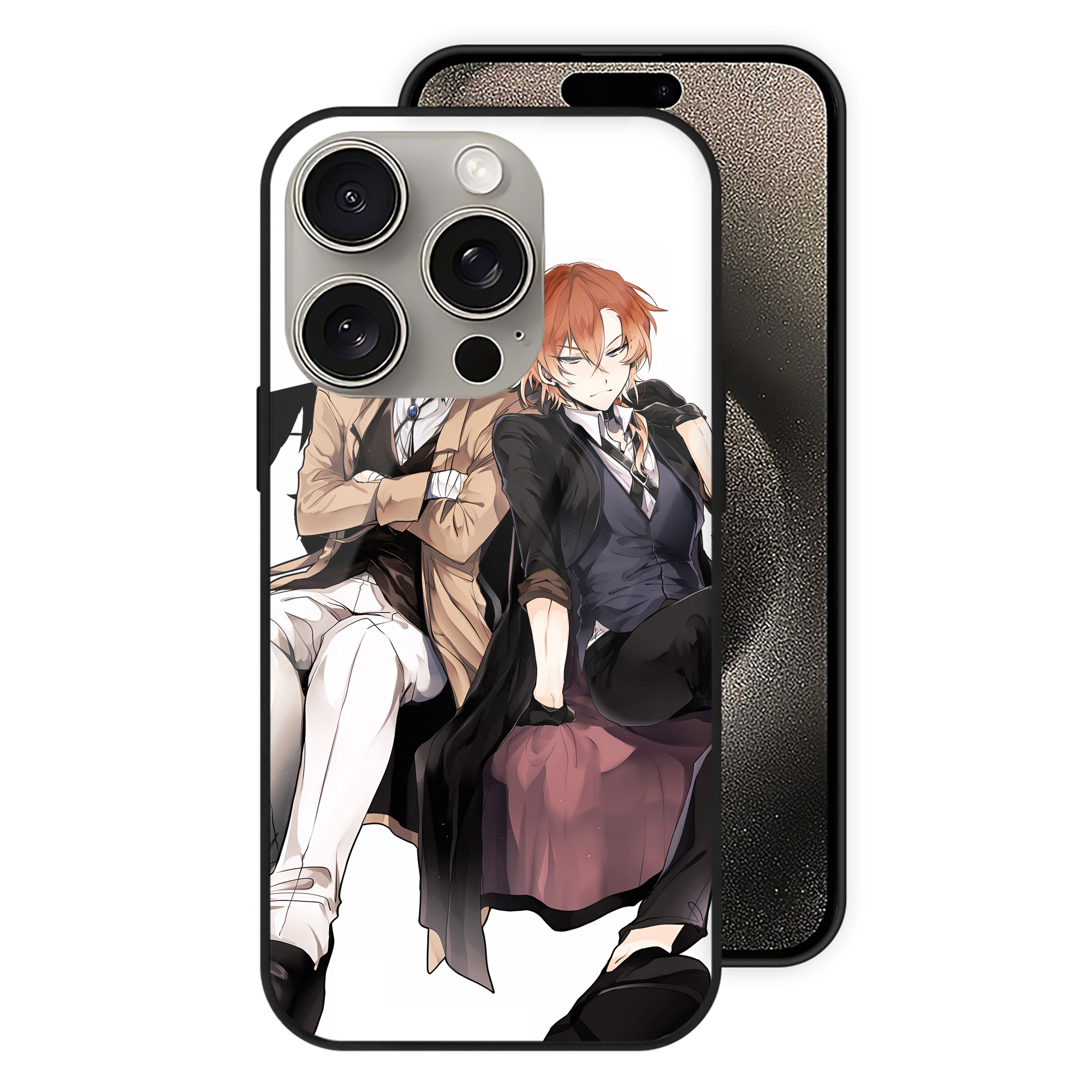 （画像用） 文豪ストレイドッグス Bungo Stray Dogs 【iPhone15Pro対応】スマホケース 耐衝撃＆黄変防止 背面ガラス