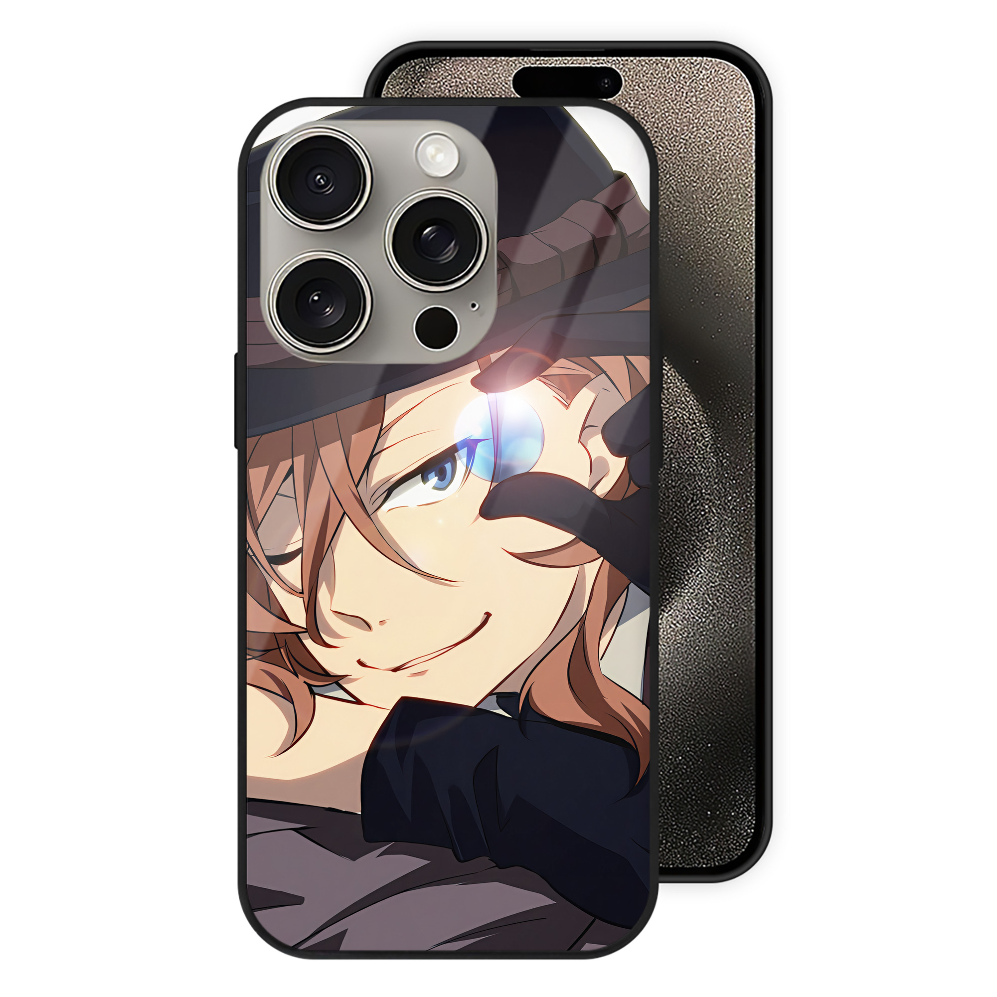 （画像用） 文豪ストレイドッグス Bungo Stray Dogs 【iPhone15Pro対応】スマホケース 耐衝撃＆黄変防止 背面ガラス