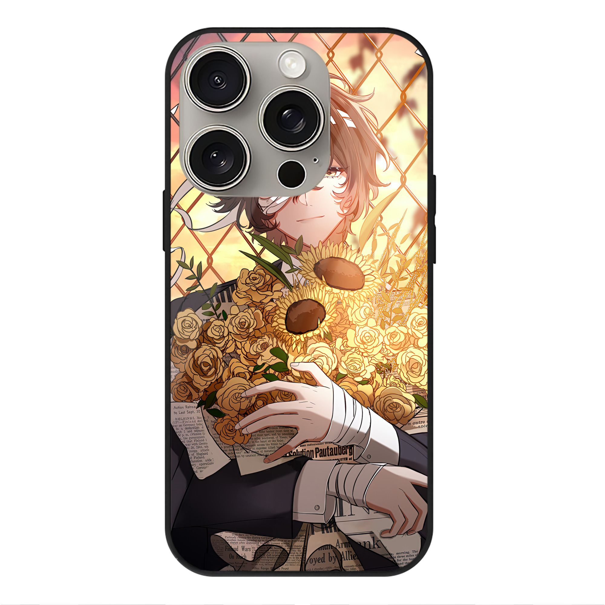 （画像用） 文豪ストレイドッグス Bungo Stray Dogs 【iPhone15Pro対応】スマホケース 耐衝撃＆黄変防止 背面ガラス