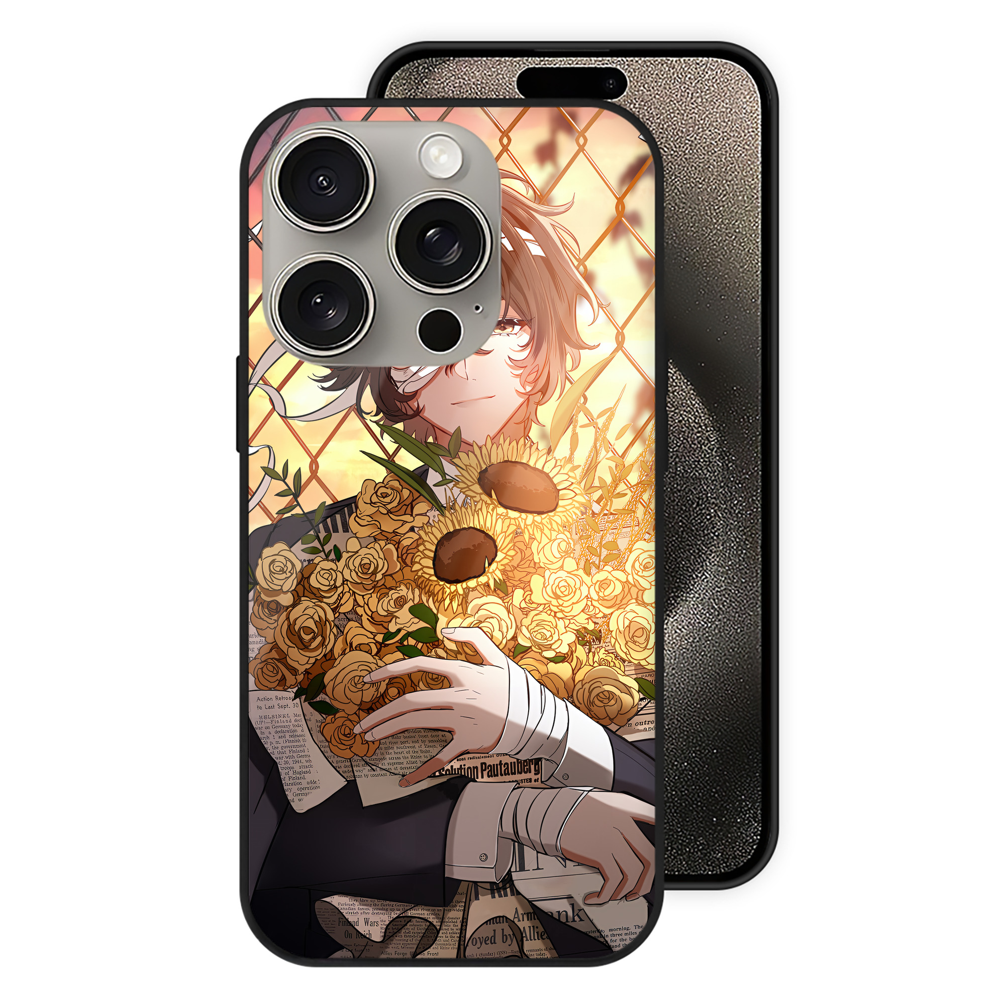 （画像用） 文豪ストレイドッグス Bungo Stray Dogs 【iPhone15Pro対応】スマホケース 耐衝撃＆黄変防止 背面ガラス