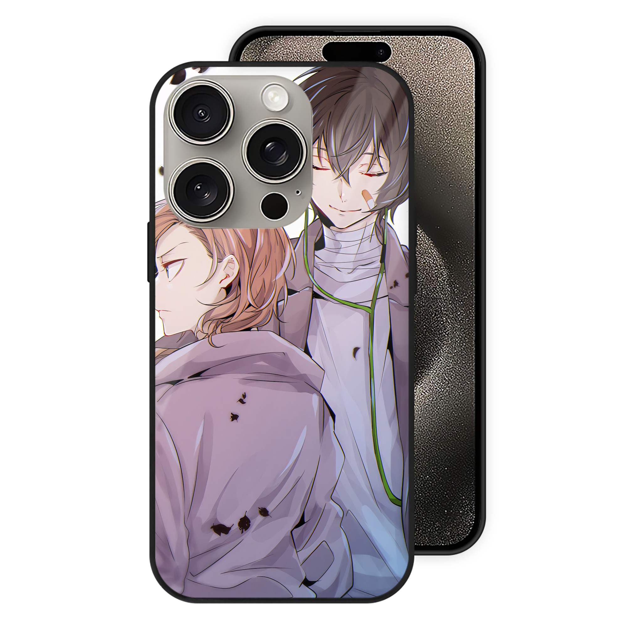 （画像用） 文豪ストレイドッグス Bungo Stray Dogs 【iPhone15Pro対応】スマホケース 耐衝撃＆黄変防止 背面ガラス
