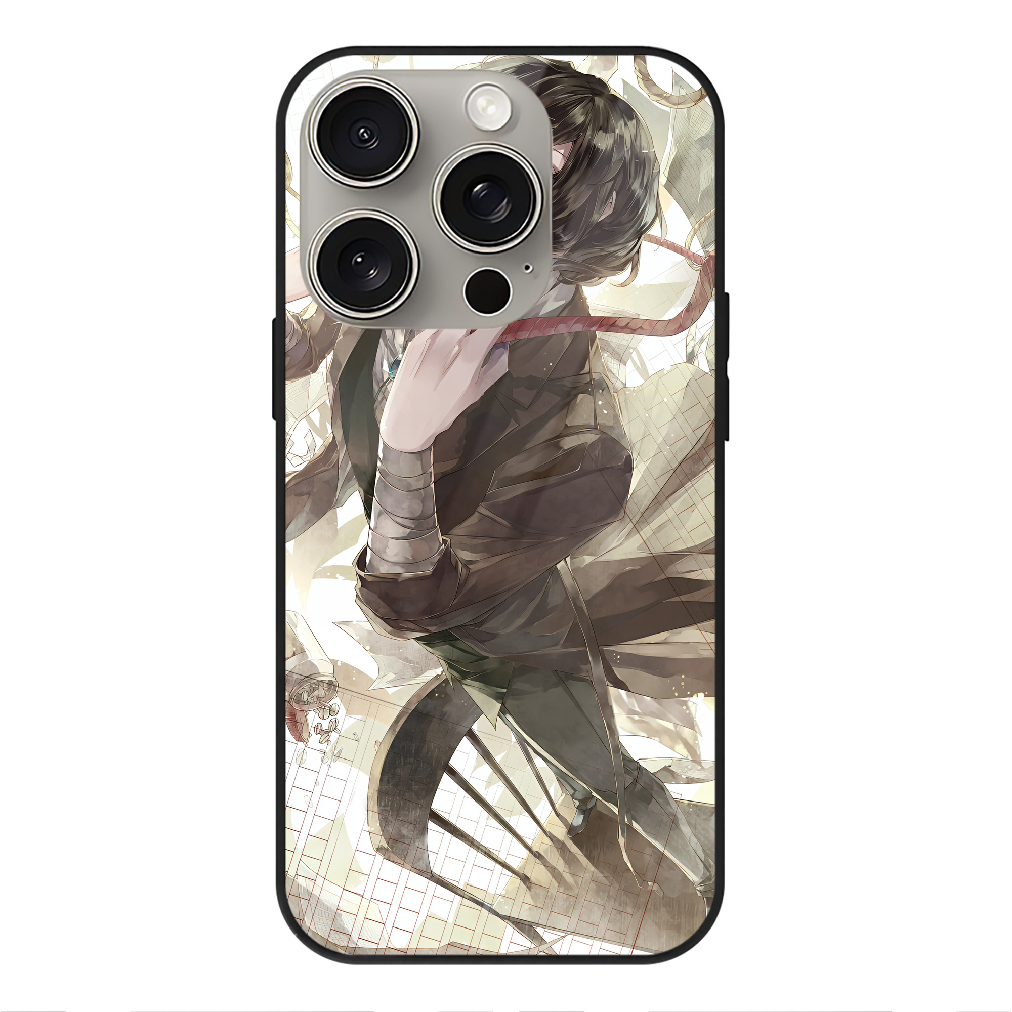 （画像用） 文豪ストレイドッグス Bungo Stray Dogs 【iPhone15Pro対応】スマホケース 耐衝撃＆黄変防止 背面ガラス