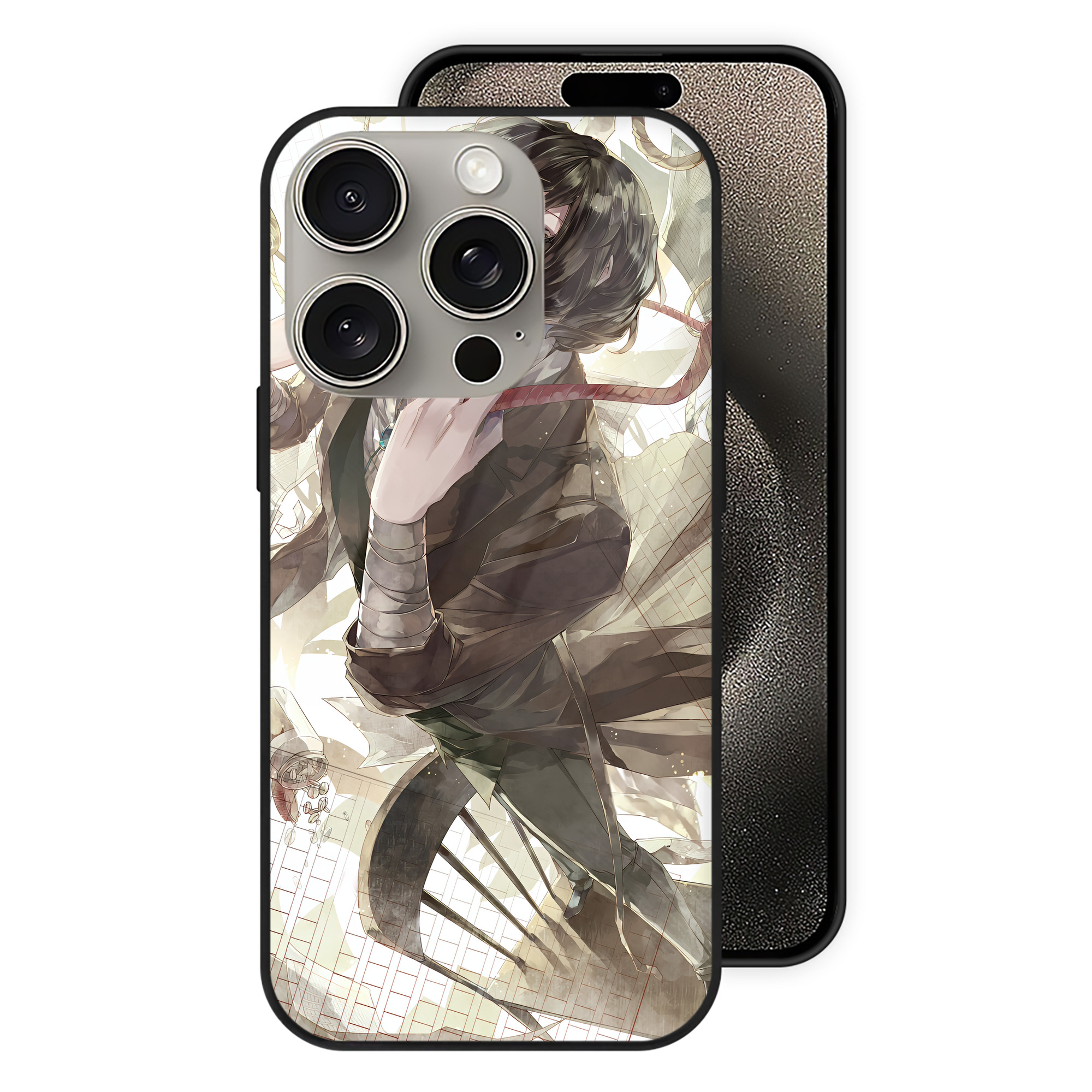 （画像用） 文豪ストレイドッグス Bungo Stray Dogs 【iPhone15Pro対応】スマホケース 耐衝撃＆黄変防止 背面ガラス