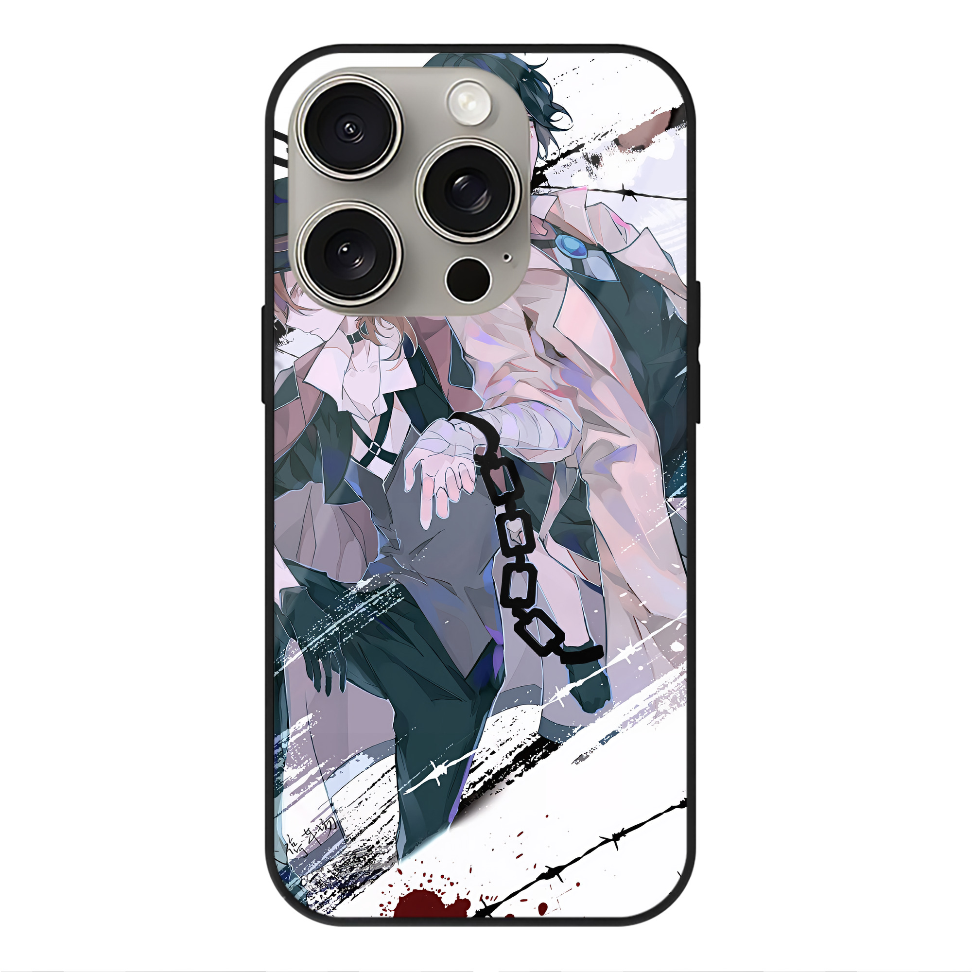 （画像用） 文豪ストレイドッグス Bungo Stray Dogs 【iPhone15Pro対応】スマホケース 耐衝撃＆黄変防止 背面ガラス