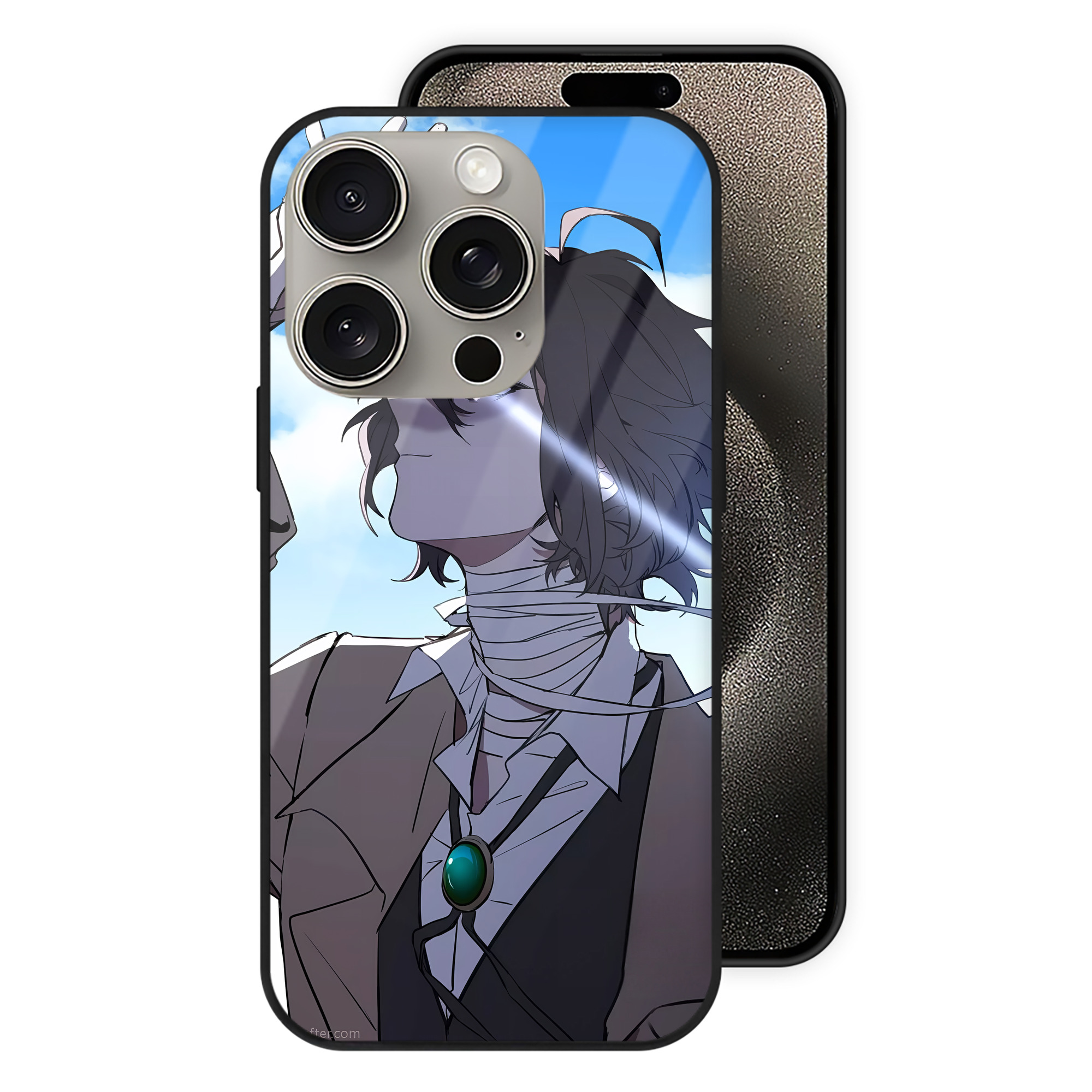 （画像用） 文豪ストレイドッグス Bungo Stray Dogs 【iPhone15Pro対応】スマホケース 耐衝撃＆黄変防止 背面ガラス