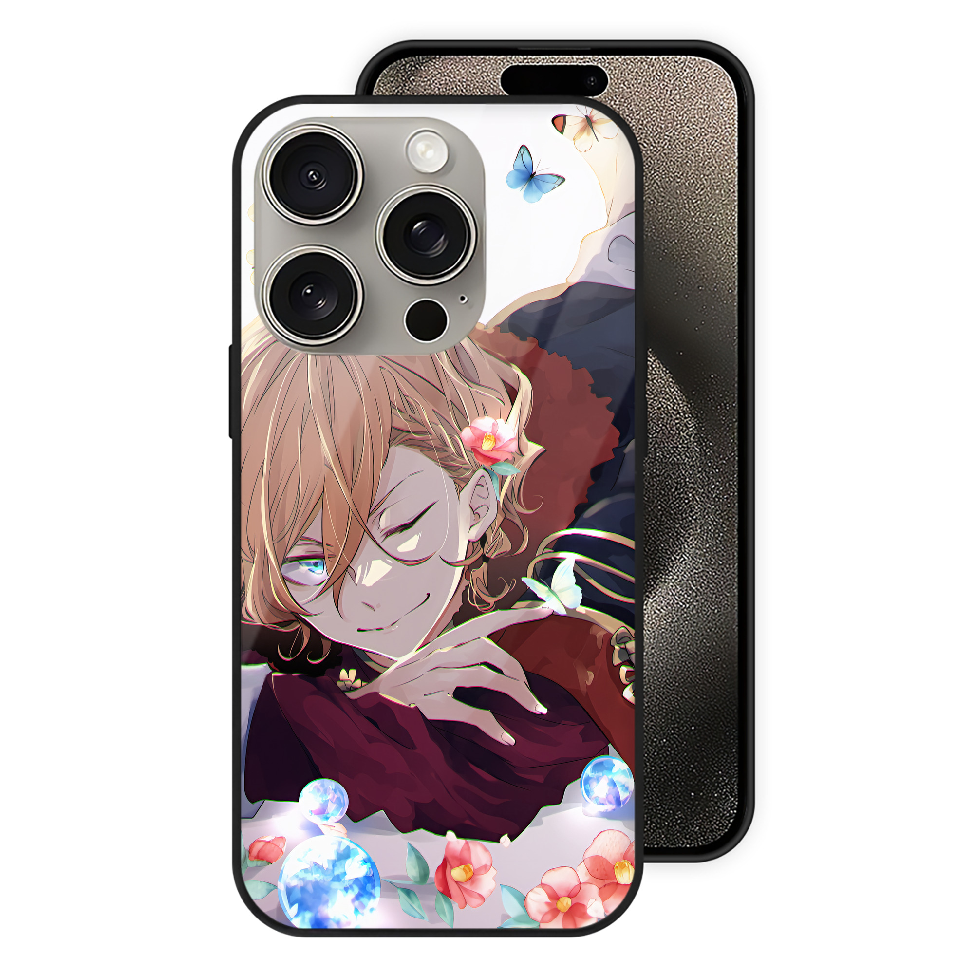 （画像用） 文豪ストレイドッグス Bungo Stray Dogs 【iPhone15Pro対応】スマホケース 耐衝撃＆黄変防止 背面ガラス