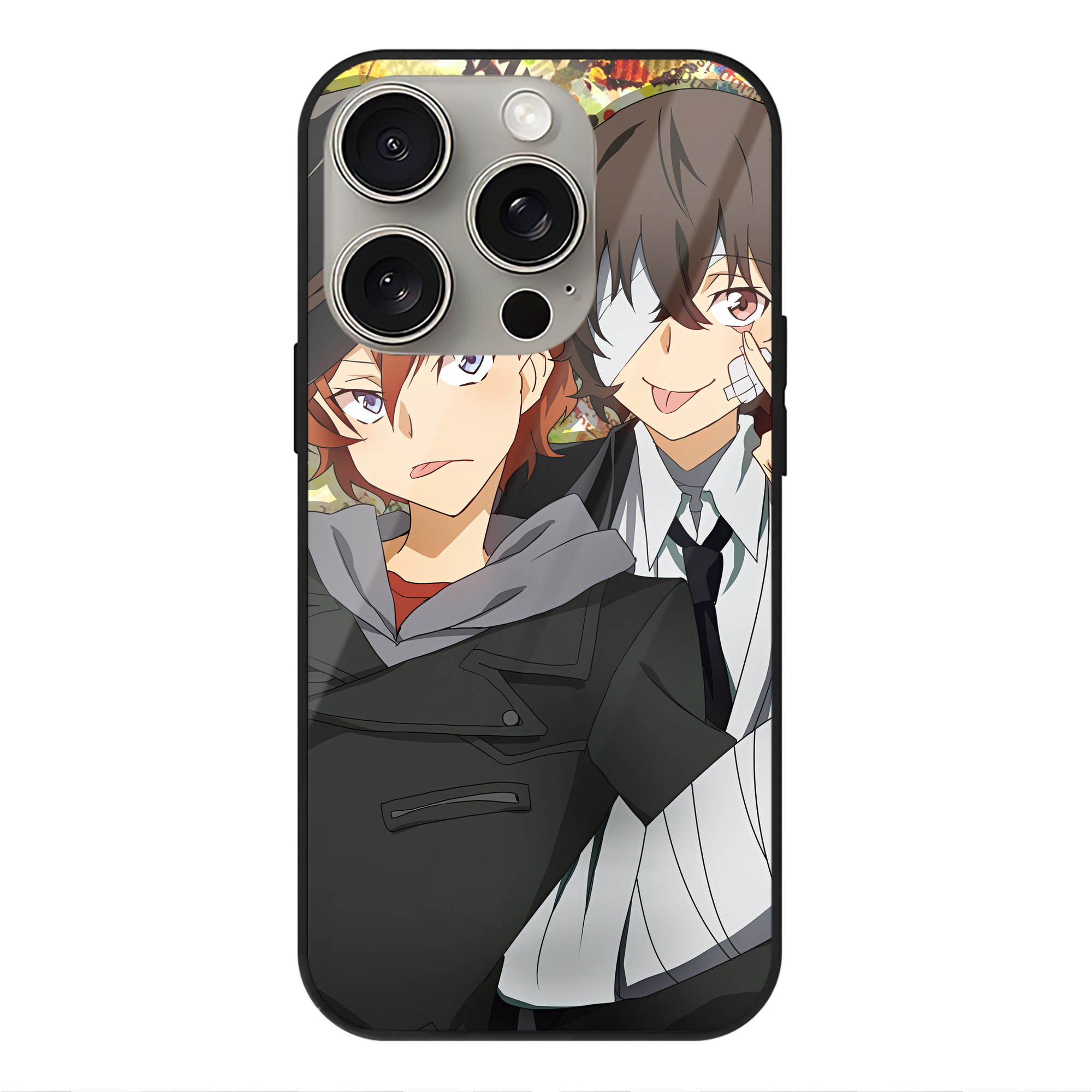 （画像用） 文豪ストレイドッグス Bungo Stray Dogs 【iPhone15Pro対応】スマホケース 耐衝撃＆黄変防止 背面ガラス