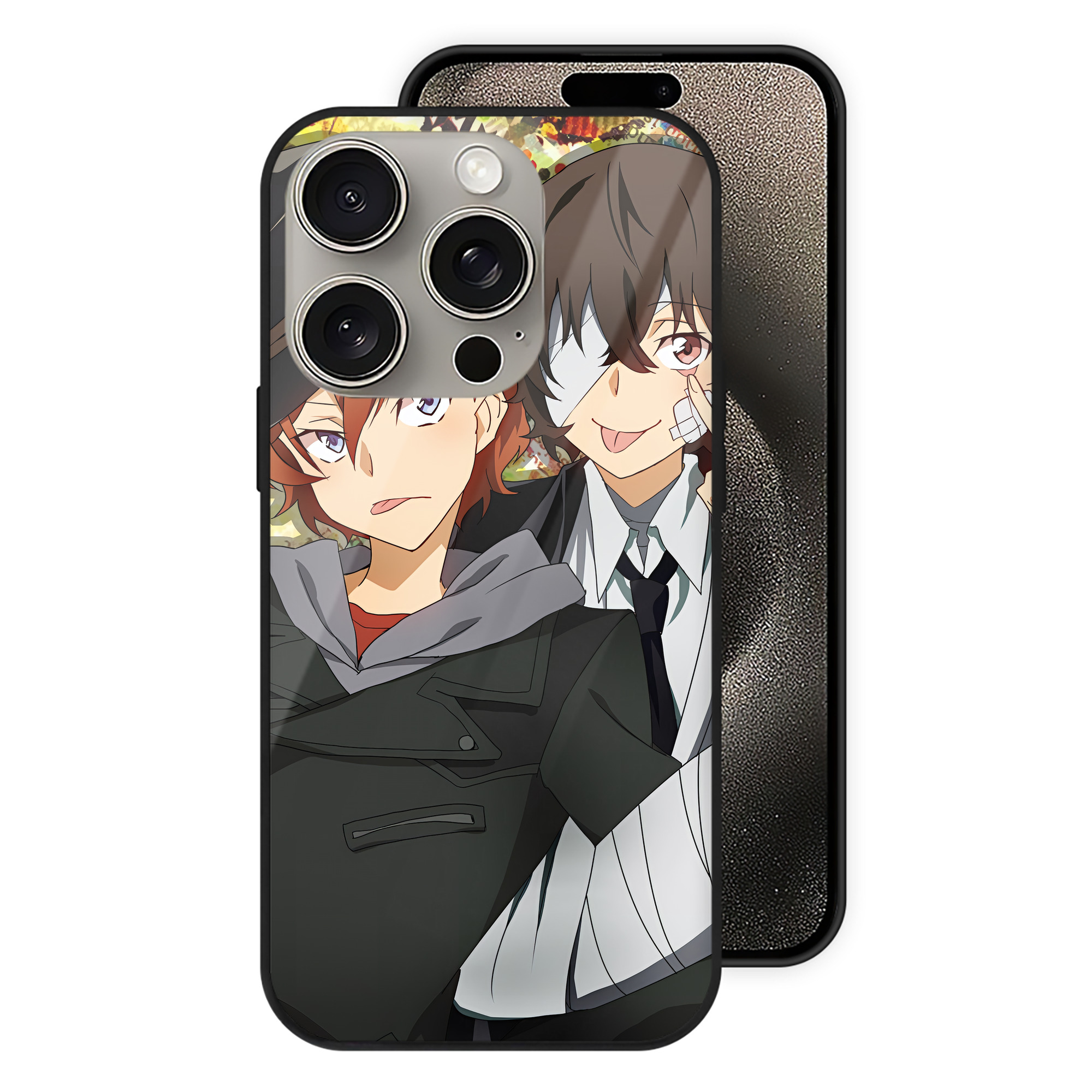 （画像用） 文豪ストレイドッグス Bungo Stray Dogs 【iPhone15Pro対応】スマホケース 耐衝撃＆黄変防止 背面ガラス