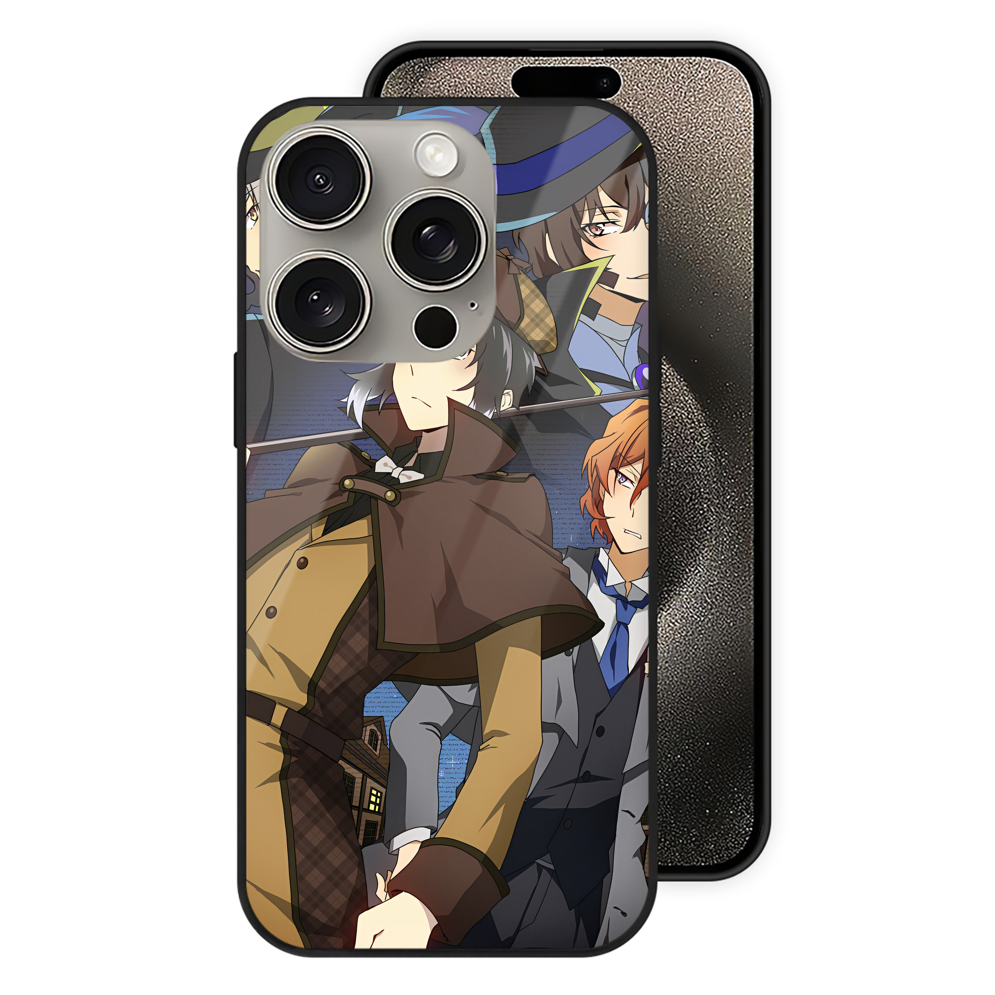 （画像用） 文豪ストレイドッグス Bungo Stray Dogs 【iPhone15Pro対応】スマホケース 耐衝撃＆黄変防止 背面ガラス