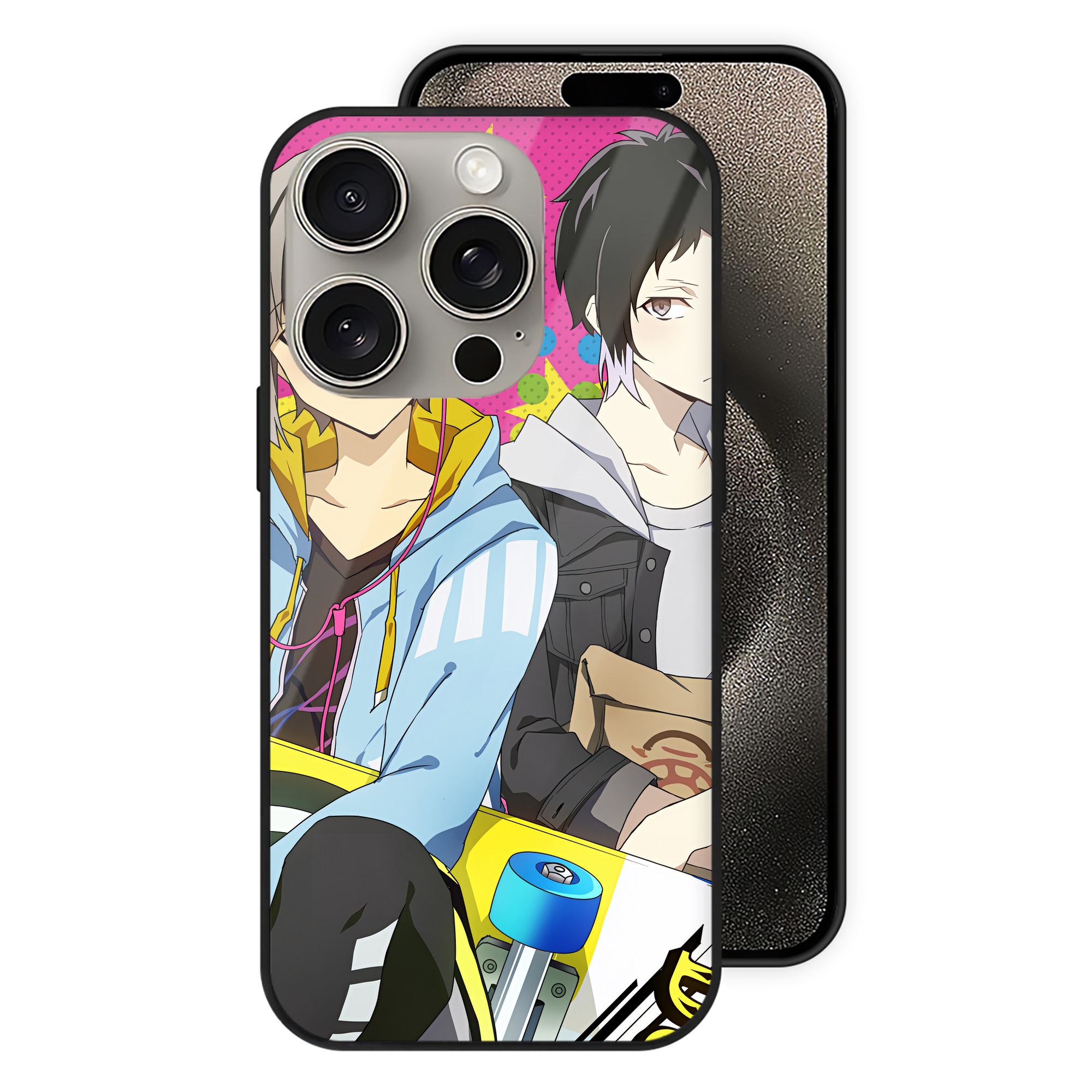 （画像用） 文豪ストレイドッグス Bungo Stray Dogs 【iPhone15Pro対応】スマホケース 耐衝撃＆黄変防止 背面ガラス