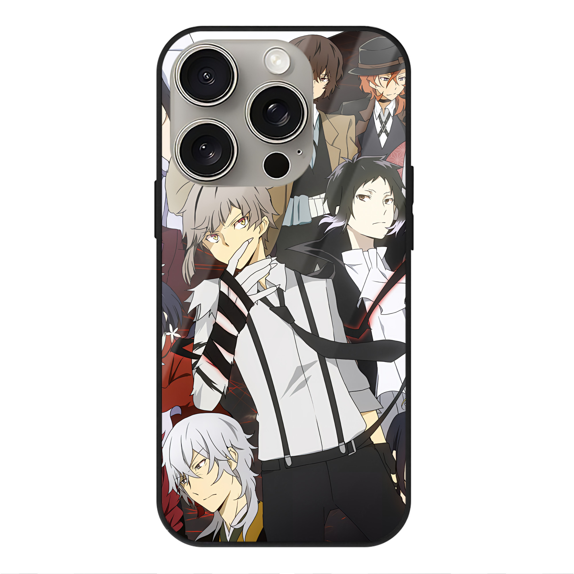 （画像用） 文豪ストレイドッグス Bungo Stray Dogs 【iPhone15Pro対応】スマホケース 耐衝撃＆黄変防止 背面ガラス