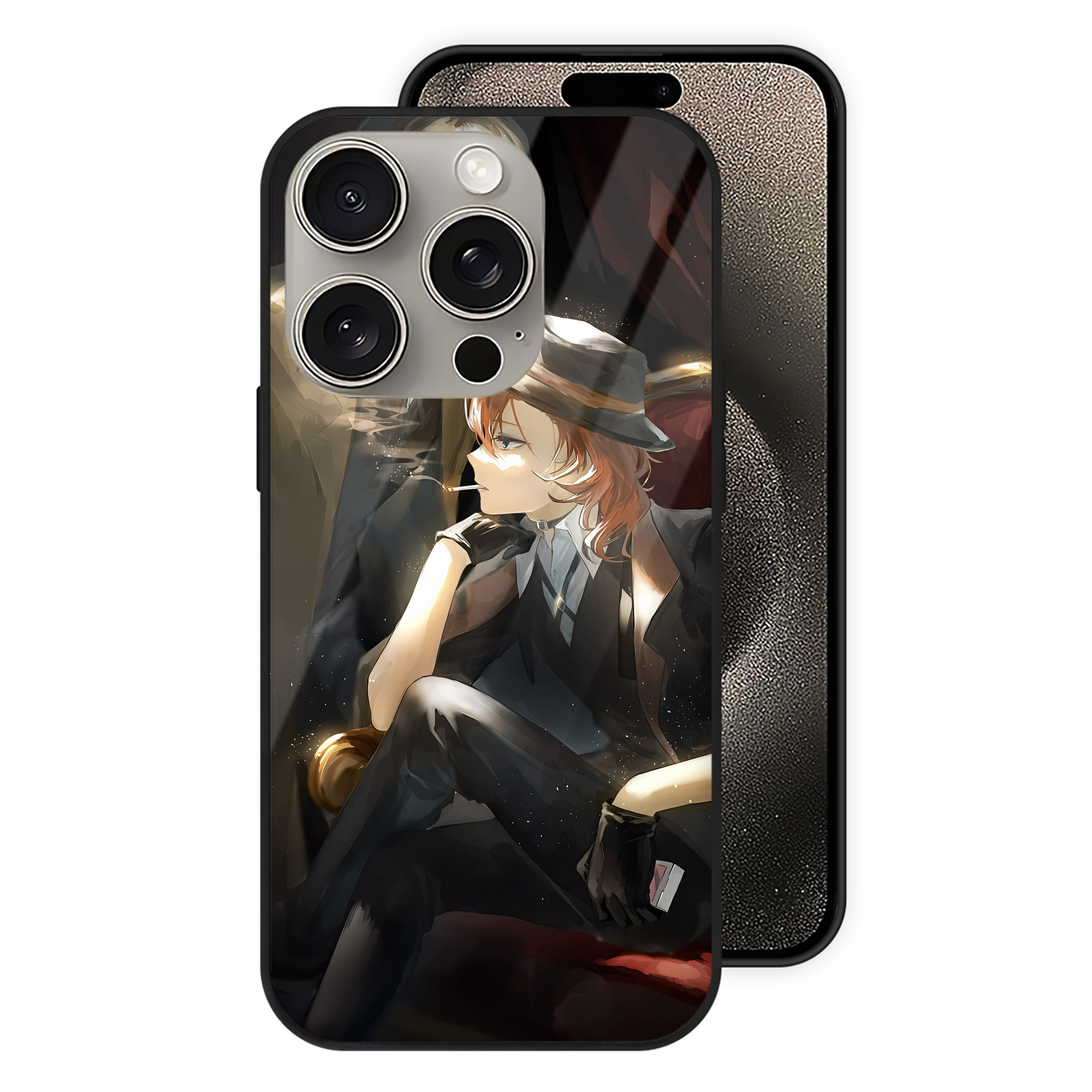 （画像用） 文豪ストレイドッグス Bungo Stray Dogs 【iPhone15Pro対応】スマホケース 耐衝撃＆黄変防止 背面ガラス