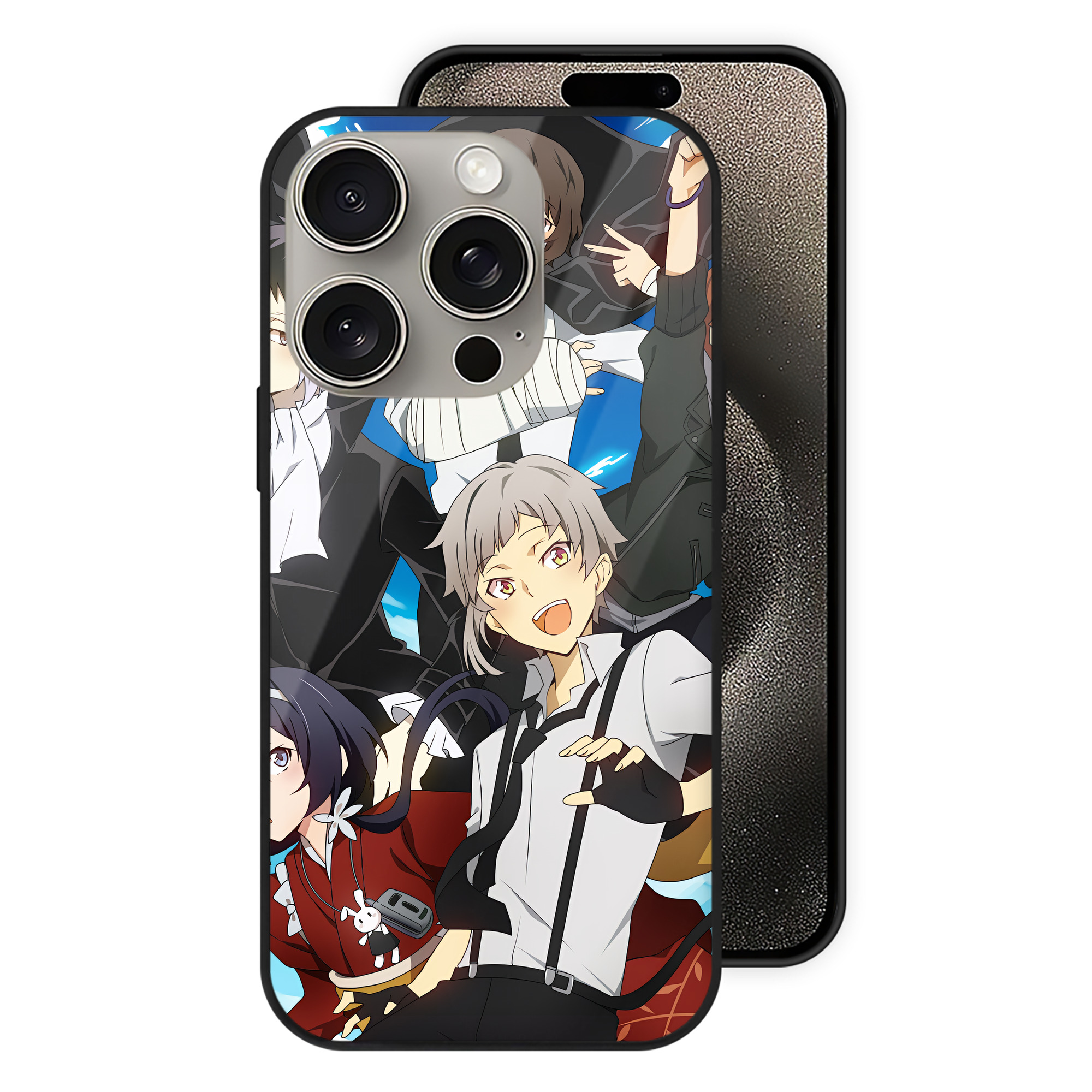 （画像用） 文豪ストレイドッグス Bungo Stray Dogs 【iPhone15Pro対応】スマホケース 耐衝撃＆黄変防止 背面ガラス