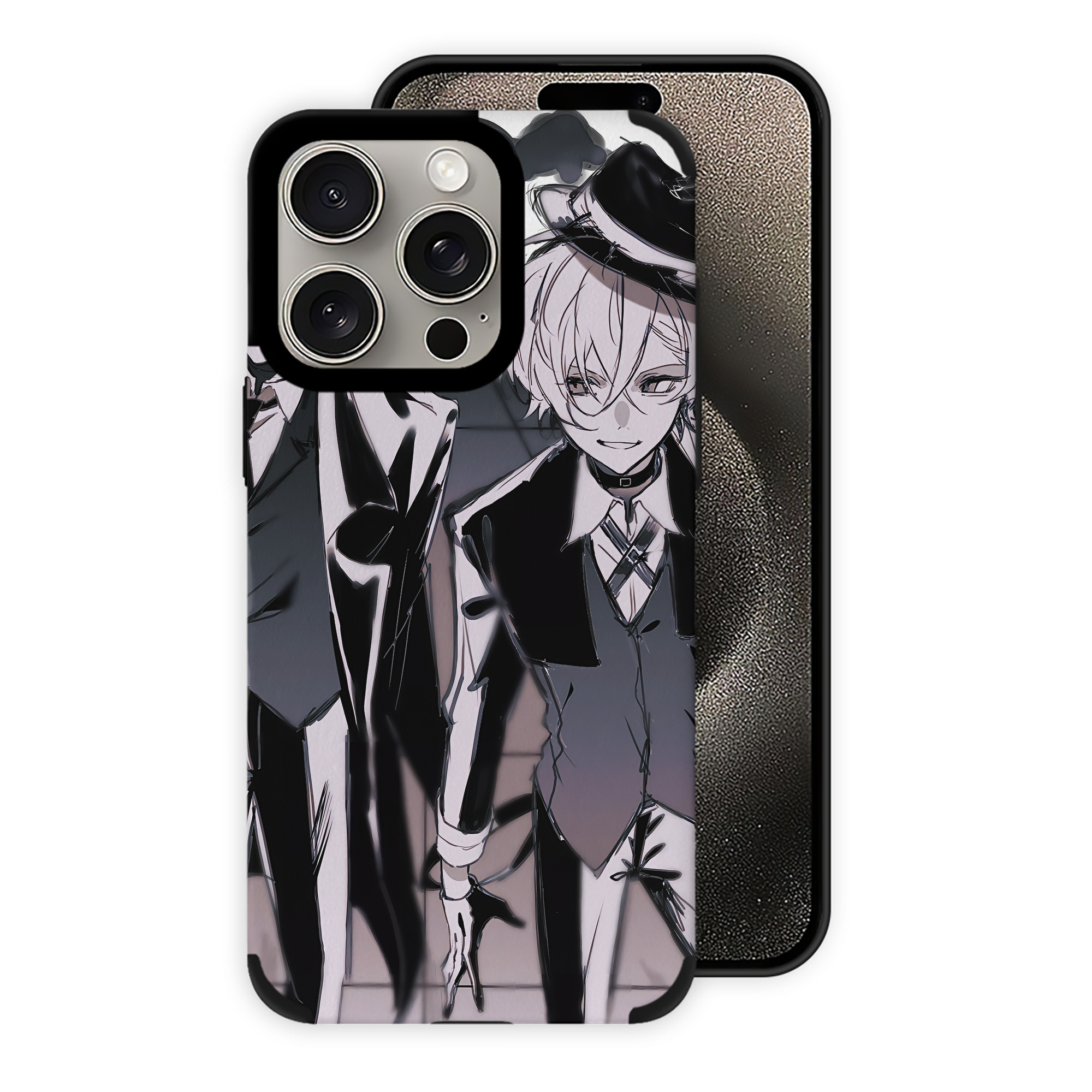 （画像用） 文豪ストレイドッグス Bungo Stray Dogs 【iPhone15ProMax対応】 PUレザー スマホケース 耐衝撃＆黄変防止