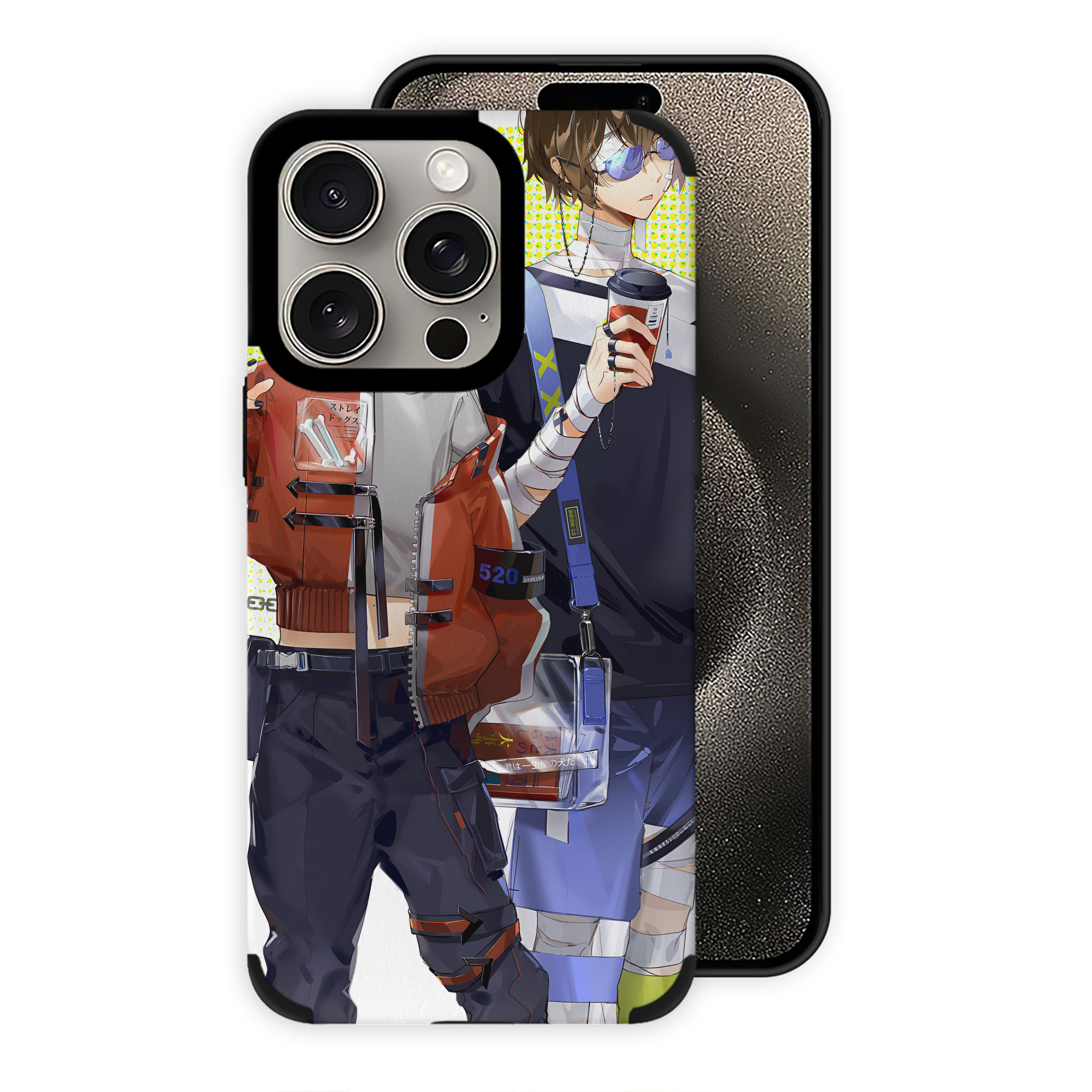 （画像用） 文豪ストレイドッグス Bungo Stray Dogs 【iPhone15ProMax対応】 PUレザー スマホケース 耐衝撃＆黄変防止