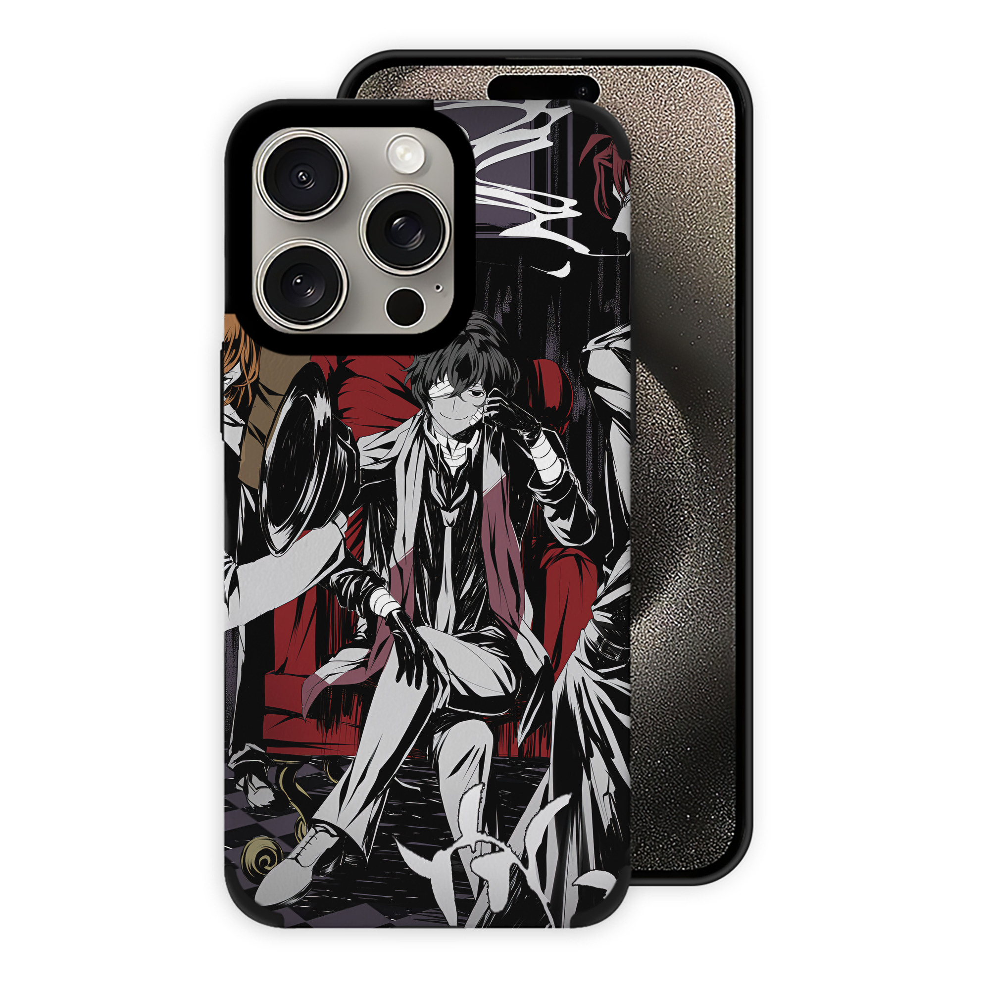 （画像用） 文豪ストレイドッグス Bungo Stray Dogs 【iPhone15ProMax対応】 PUレザー スマホケース 耐衝撃＆黄変防止