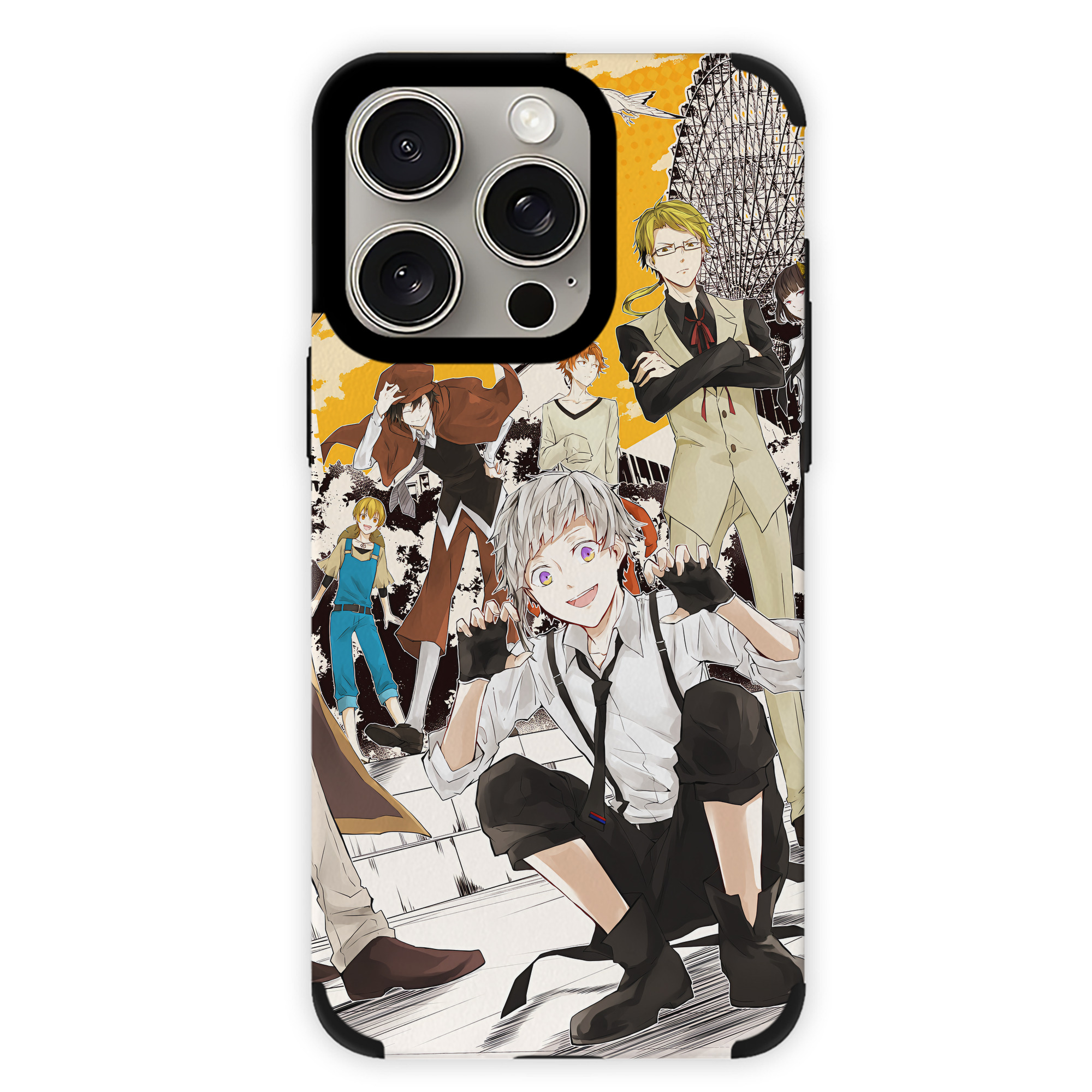 （画像用） 文豪ストレイドッグス Bungo Stray Dogs 【iPhone15ProMax対応】 PUレザー スマホケース 耐衝撃＆黄変防止