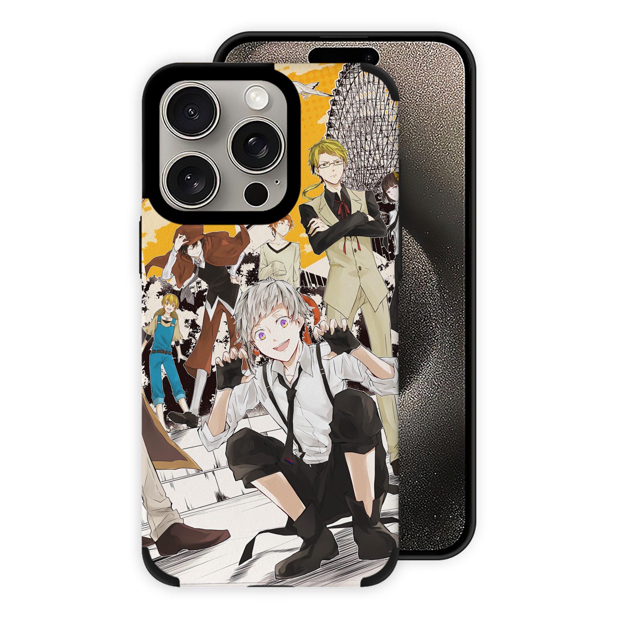 （画像用） 文豪ストレイドッグス Bungo Stray Dogs 【iPhone15ProMax対応】 PUレザー スマホケース 耐衝撃＆黄変防止