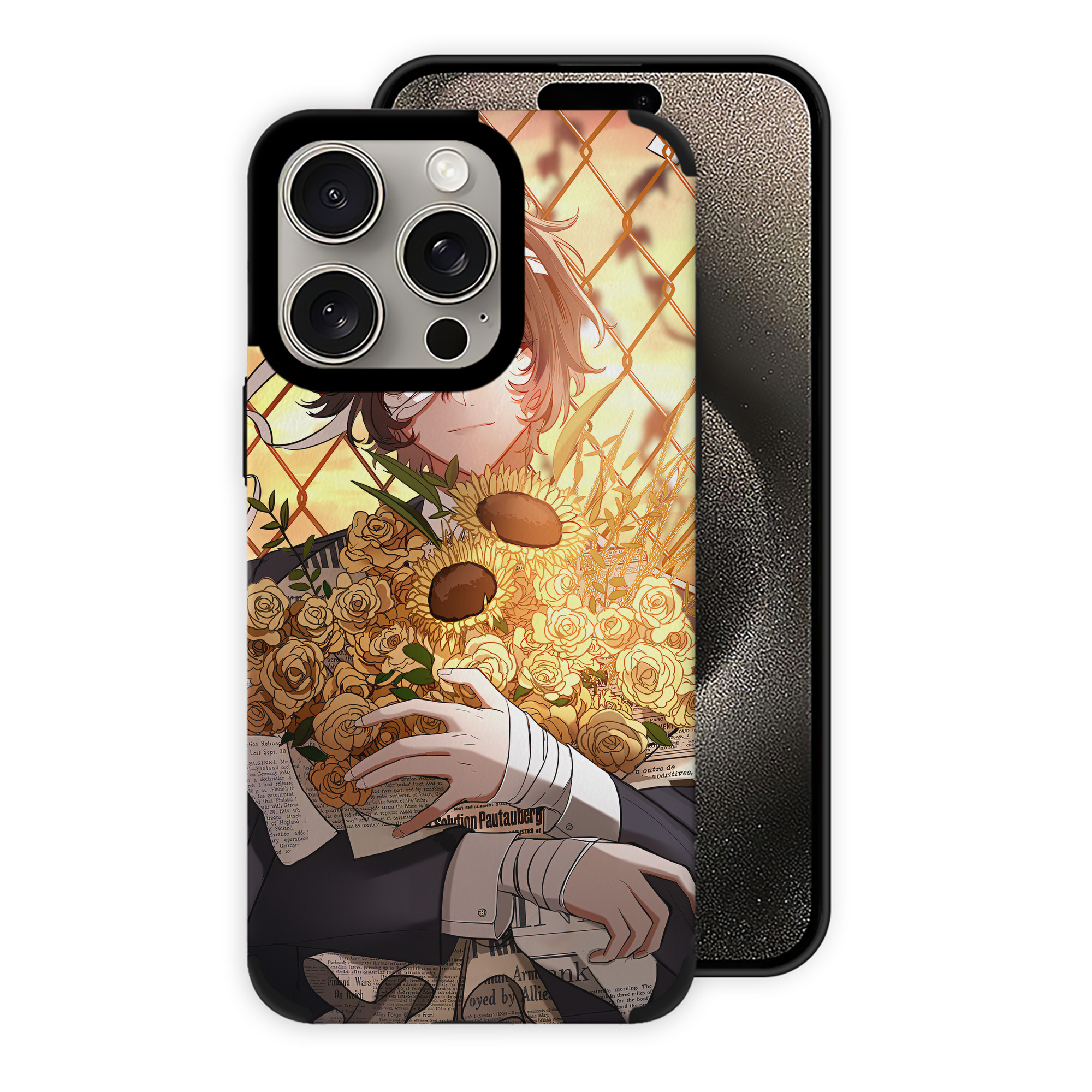 （画像用） 文豪ストレイドッグス Bungo Stray Dogs 【iPhone15ProMax対応】 PUレザー スマホケース 耐衝撃＆黄変防止