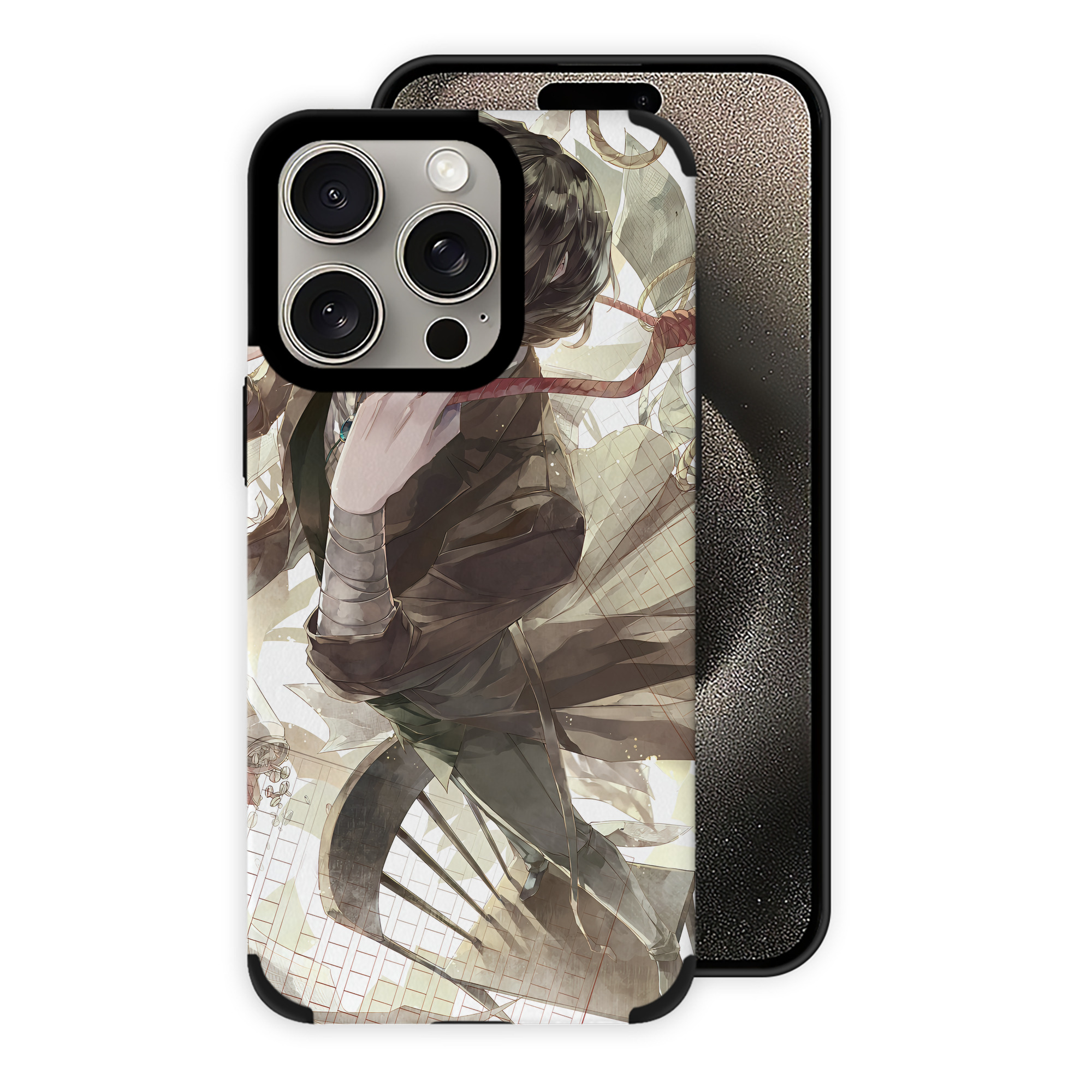（画像用） 文豪ストレイドッグス Bungo Stray Dogs 【iPhone15ProMax対応】 PUレザー スマホケース 耐衝撃＆黄変防止
