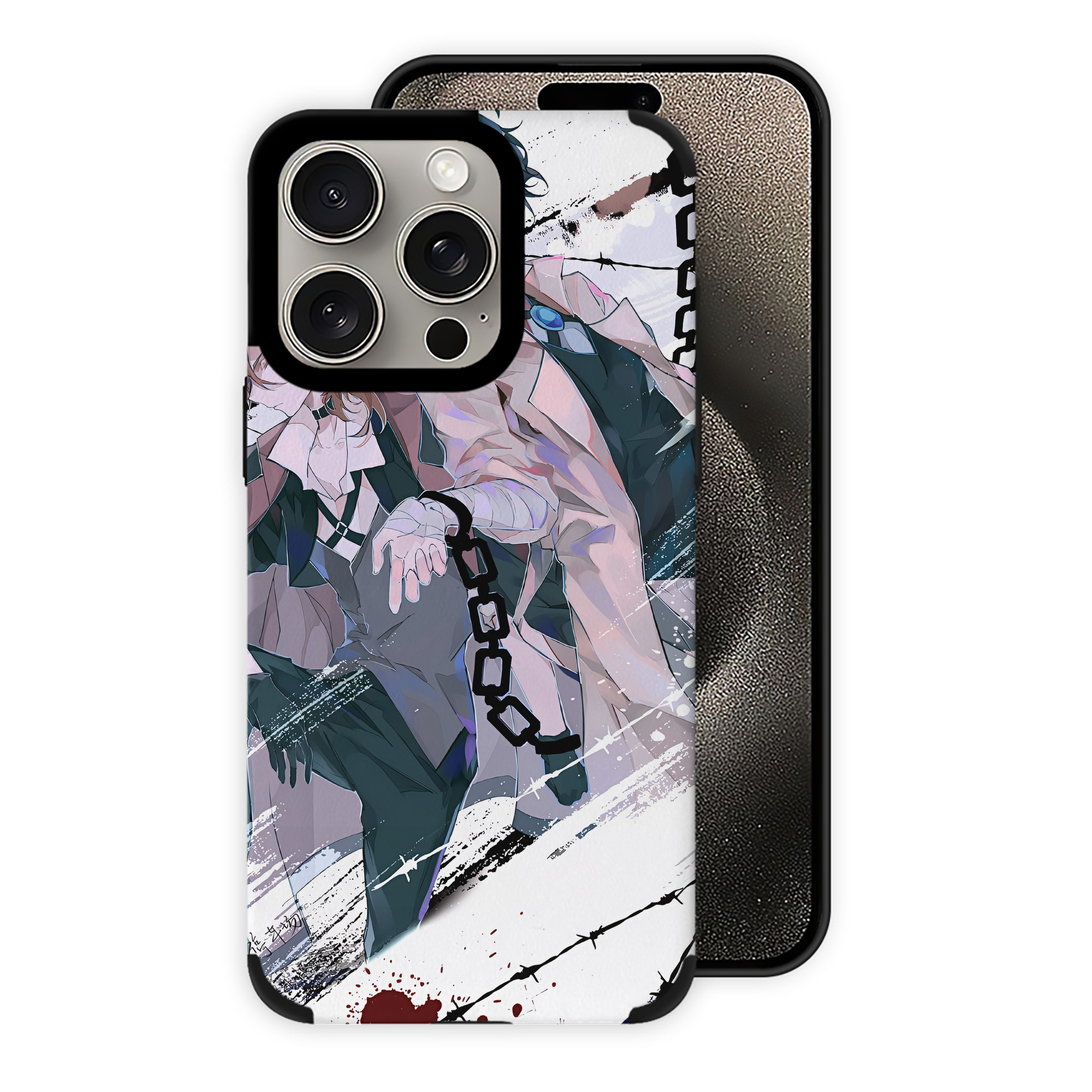 （画像用） 文豪ストレイドッグス Bungo Stray Dogs 【iPhone15ProMax対応】 PUレザー スマホケース 耐衝撃＆黄変防止