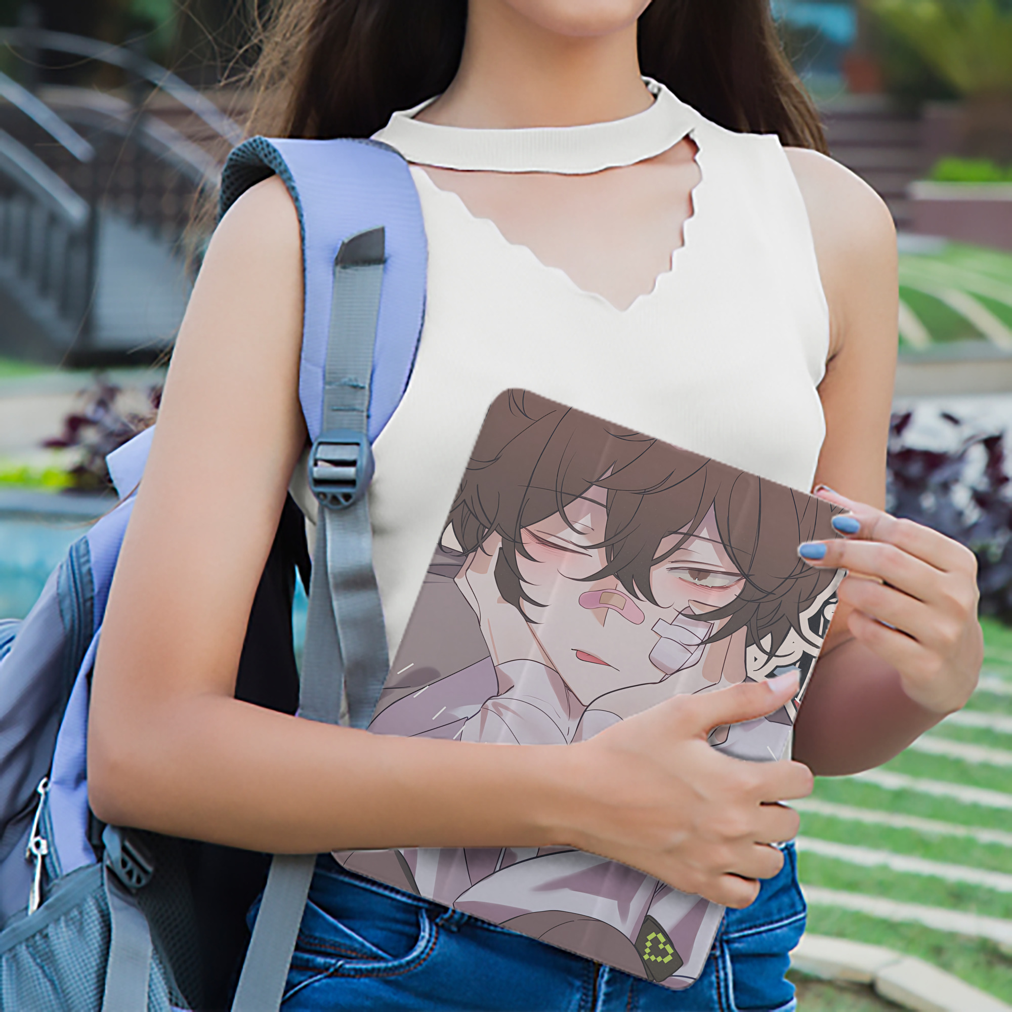 文豪ストレイドッグス Bungo Stray Dogs IPad ケース ペン収納付き 三つ折りスタンド PUレザー×シリコン 対応機種9.5/10.5/10.9インチ
