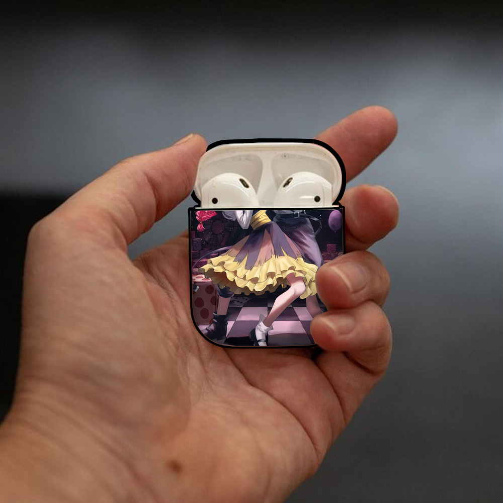 文豪ストレイドッグス Bungo Stray Dogs AirPods 第2世代保護ケース ハードシェル ブラック 耐衝撃・防指紋・カラビナ付き
