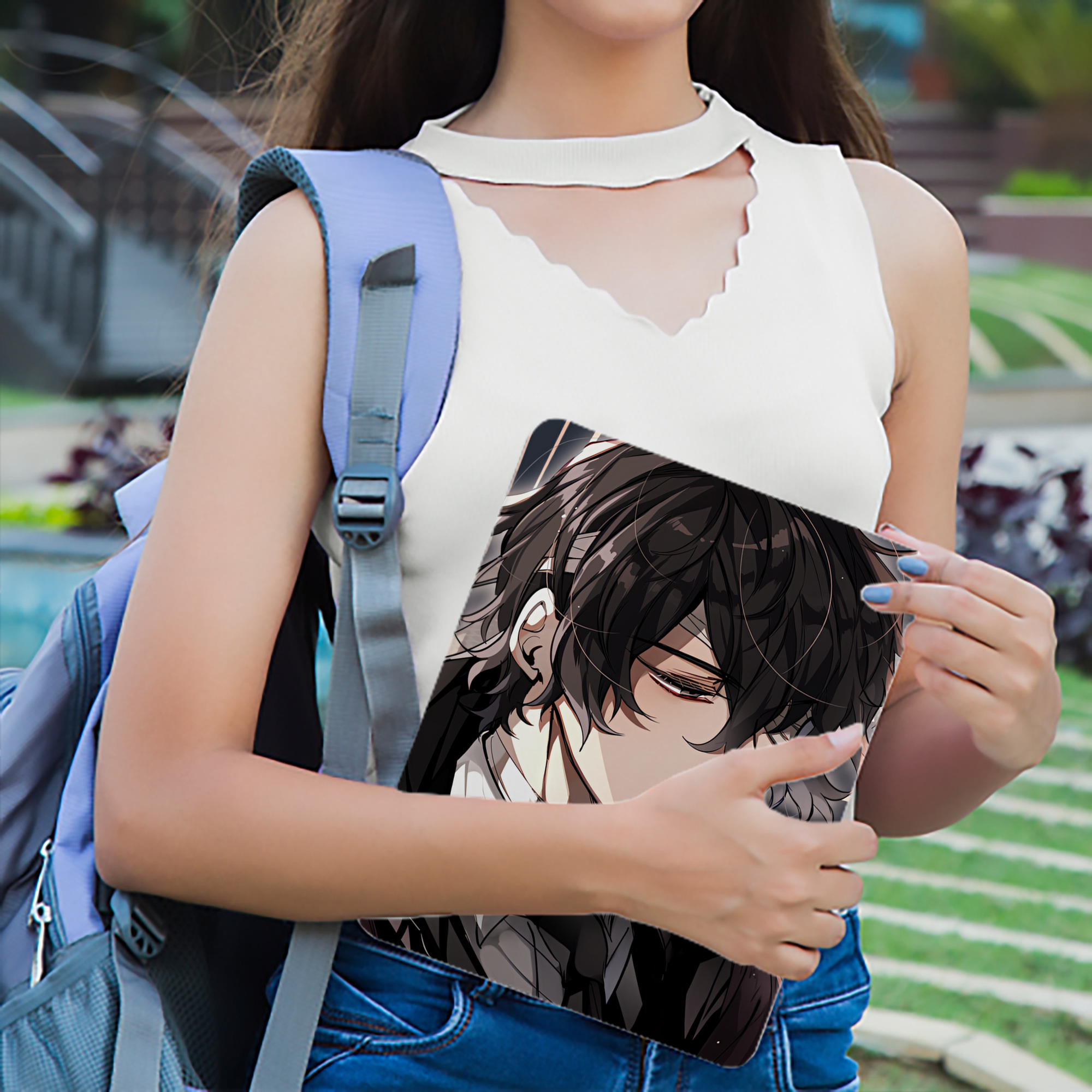文豪ストレイドッグス Bungo Stray Dogs IPad ケース ブック型 PUレザー TPU 耐衝撃 軽量 薄型 ペン収納なし 全面保護 IPad 各モデル対応