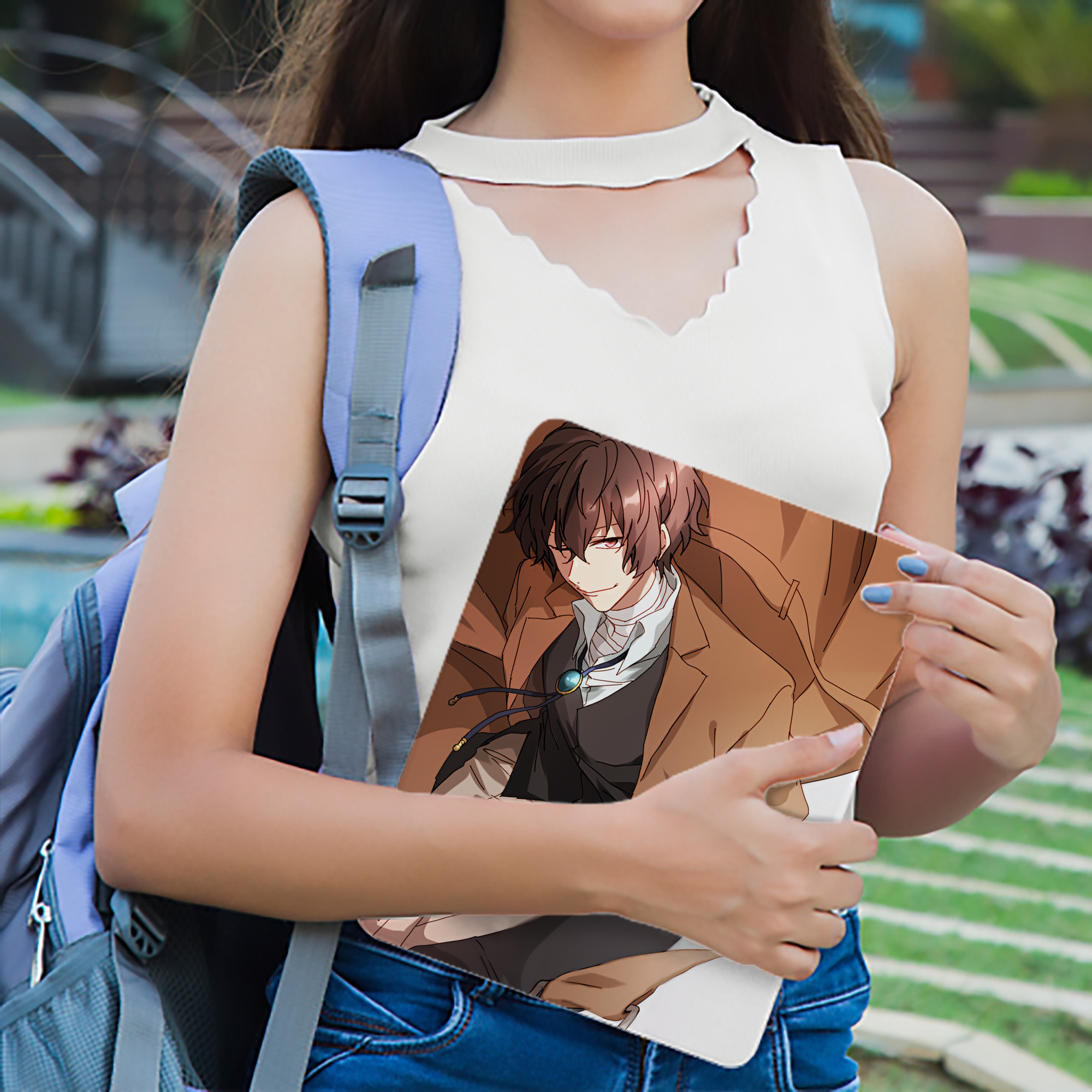 文豪ストレイドッグス Bungo Stray Dogs IPad ケース ブック型 PUレザー TPU 耐衝撃 軽量 薄型 ペン収納なし 全面保護 IPad 各モデル対応