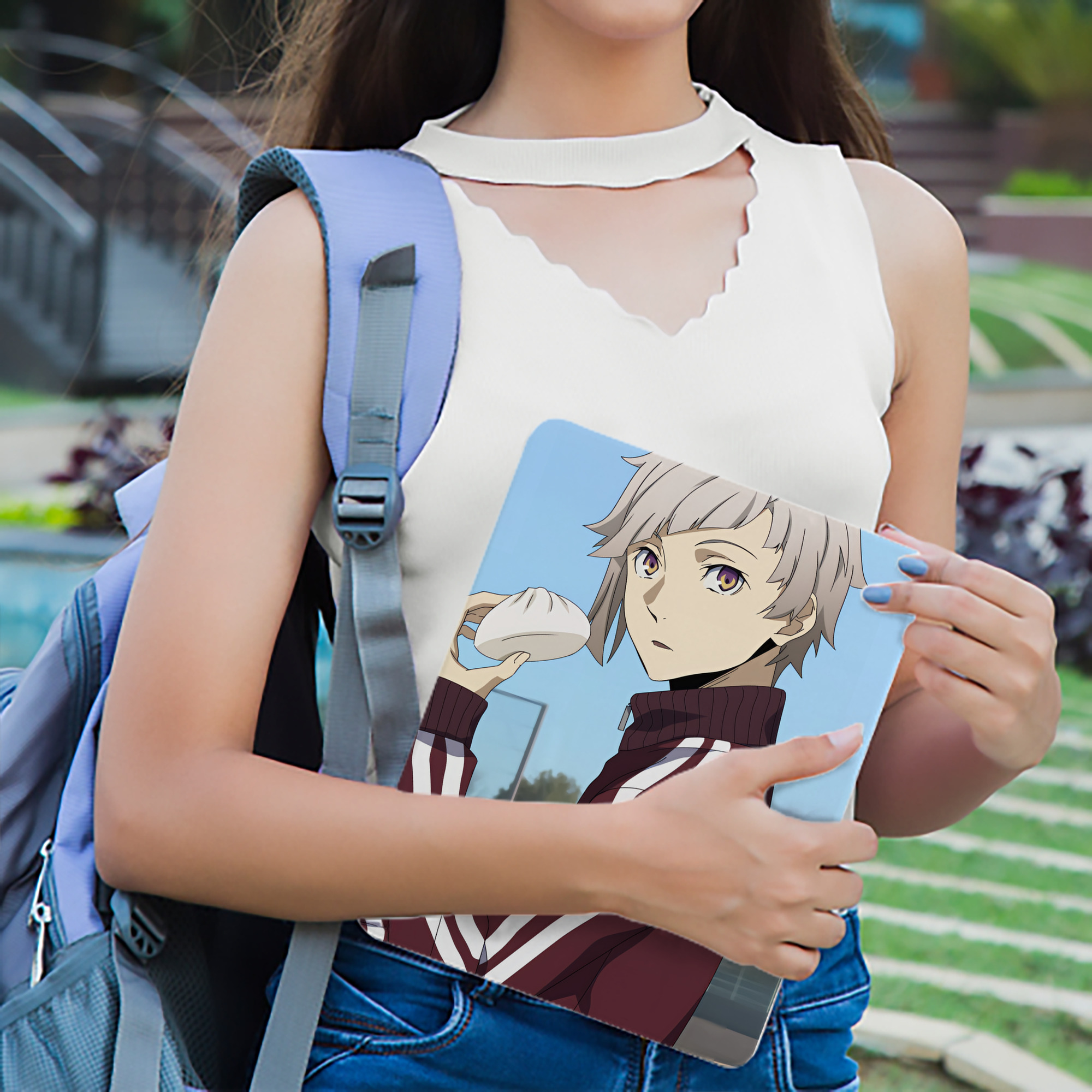 文豪ストレイドッグス Bungo Stray Dogs IPad ケース ブック型 PUレザー TPU 耐衝撃 軽量 薄型 ペン収納なし 全面保護 IPad 各モデル対応