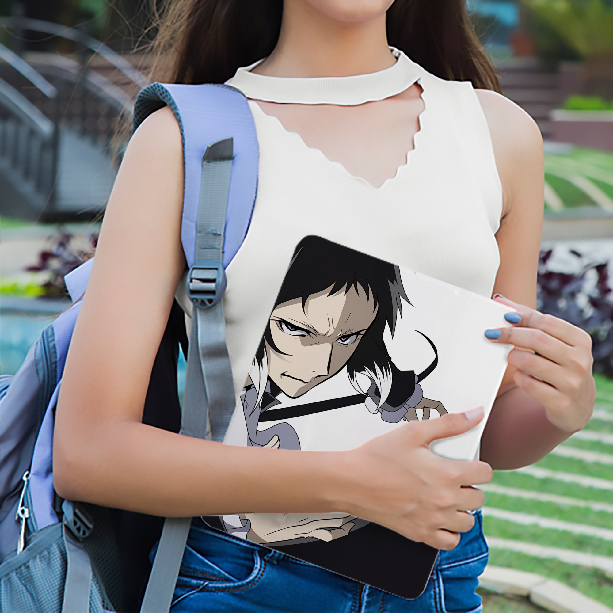 文豪ストレイドッグス Bungo Stray Dogs IPad ケース ブック型 PUレザー TPU 耐衝撃 軽量 薄型 ペン収納なし 全面保護 IPad 各モデル対応