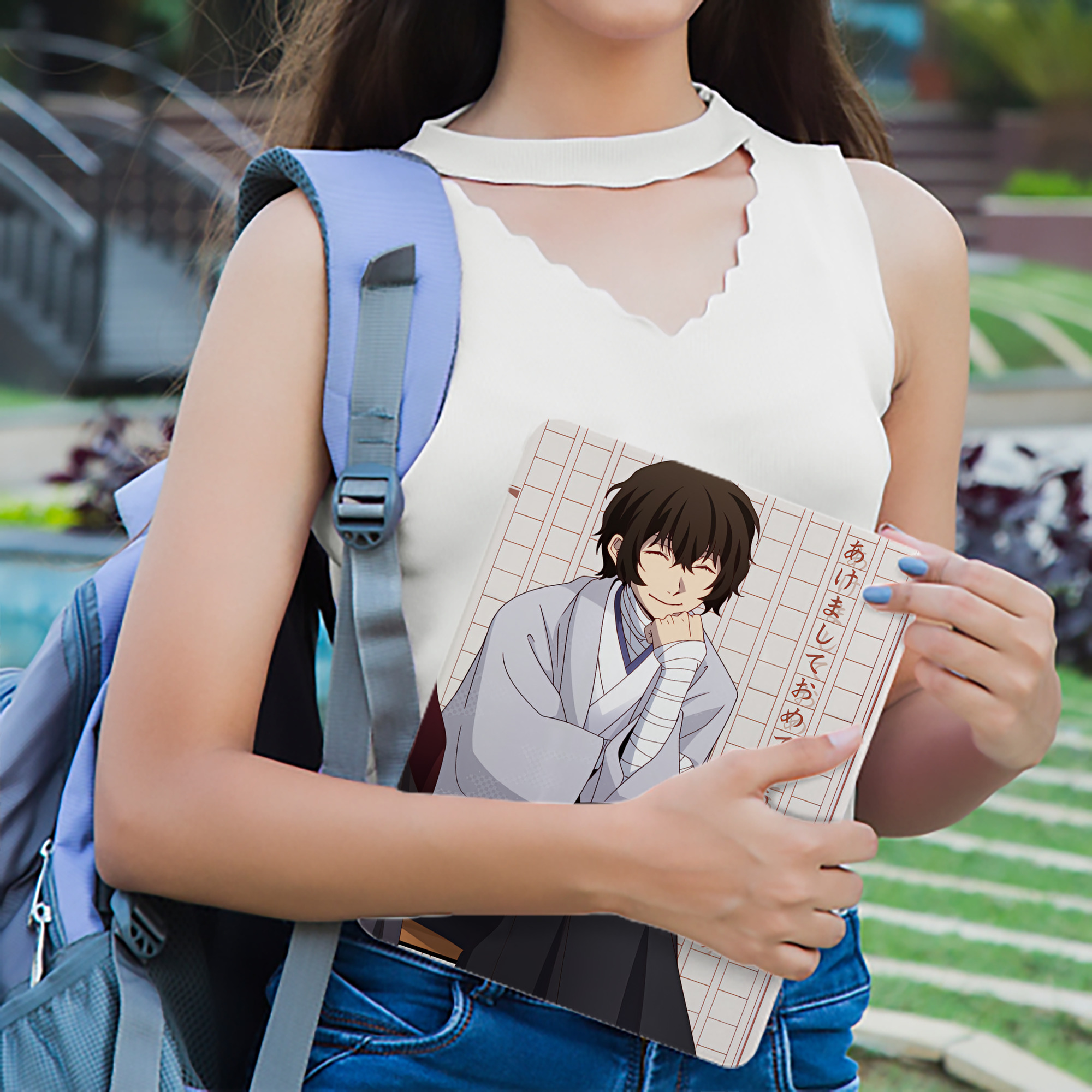 文豪ストレイドッグス Bungo Stray Dogs IPad ケース ブック型 PUレザー TPU 耐衝撃 軽量 薄型 ペン収納なし 全面保護 IPad 各モデル対応