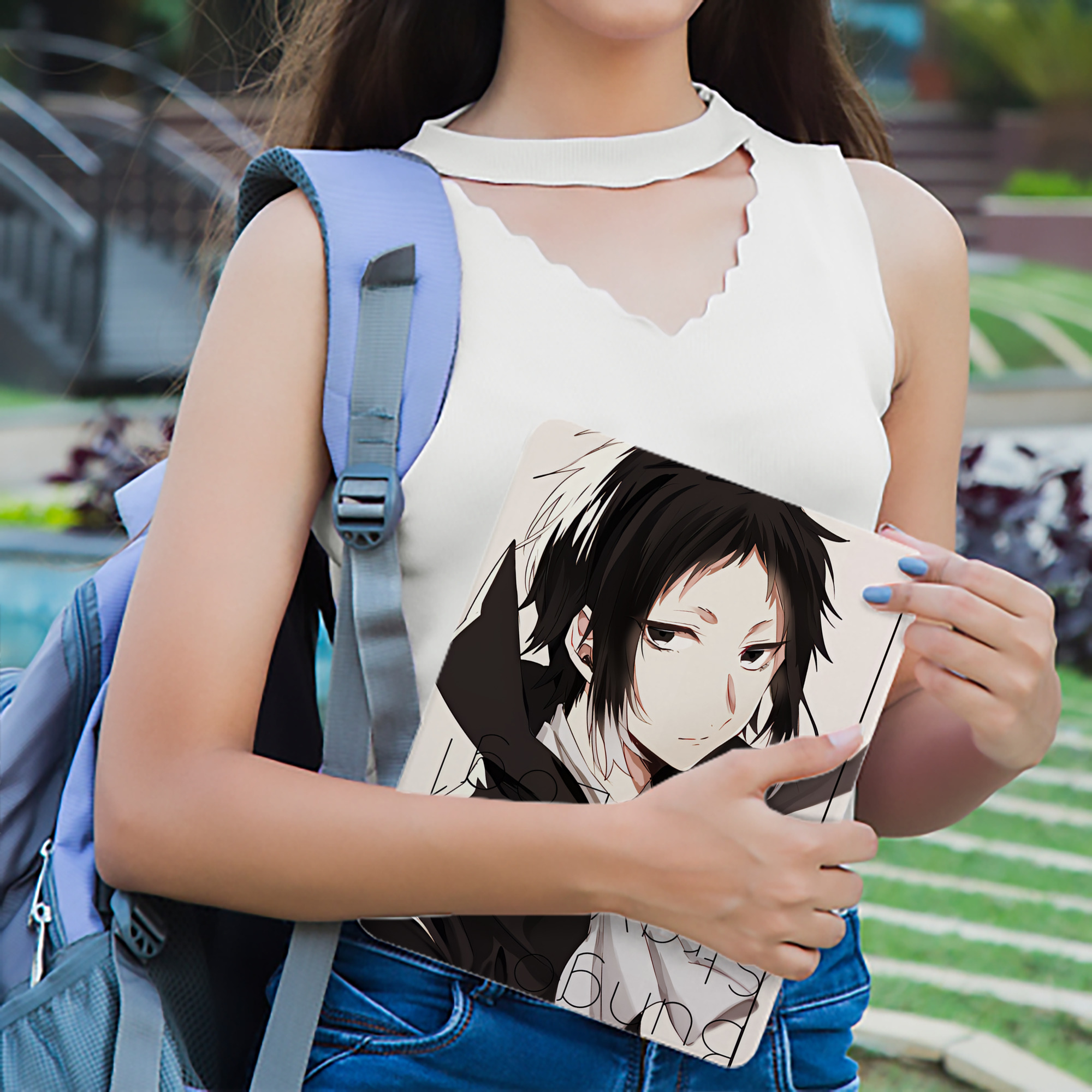 文豪ストレイドッグス Bungo Stray Dogs IPad ケース ブック型 PUレザー TPU 耐衝撃 軽量 薄型 ペン収納なし 全面保護 IPad 各モデル対応