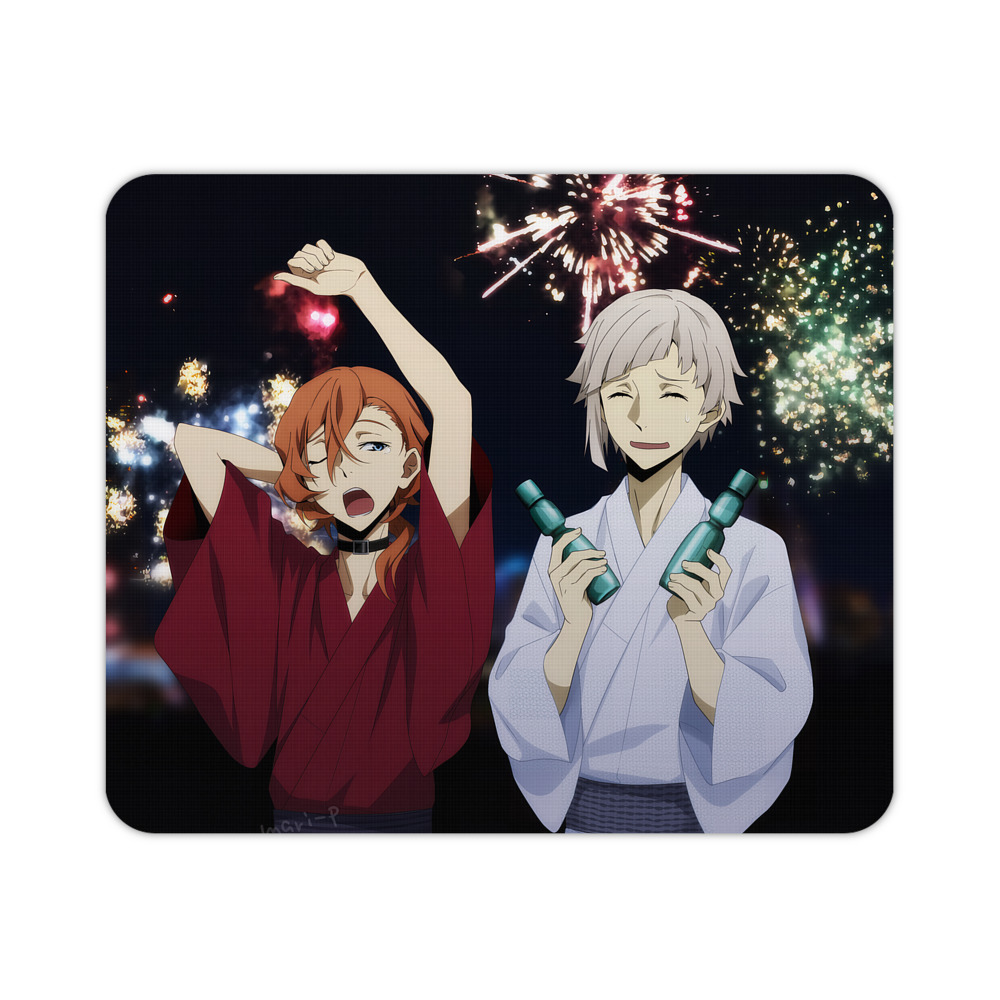 （画像用） 文豪ストレイドッグス Bungo Stray Dogs マウスパッド ステッチ加工 ラバー素材 防水 滑り止め 超薄型 ゲーミング/オフィス対応