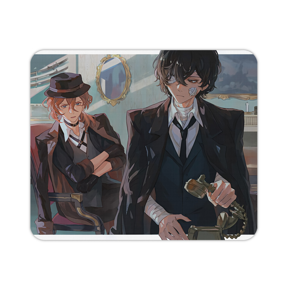 （画像用） 文豪ストレイドッグス Bungo Stray Dogs マウスパッド ステッチ加工 ラバー素材 防水 滑り止め 超薄型 ゲーミング/オフィス対応