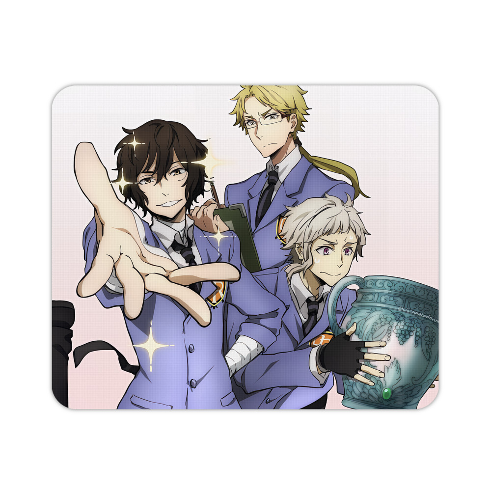 （画像用） 文豪ストレイドッグス Bungo Stray Dogs マウスパッド ステッチ加工 ラバー素材 防水 滑り止め 超薄型 ゲーミング/オフィス対応
