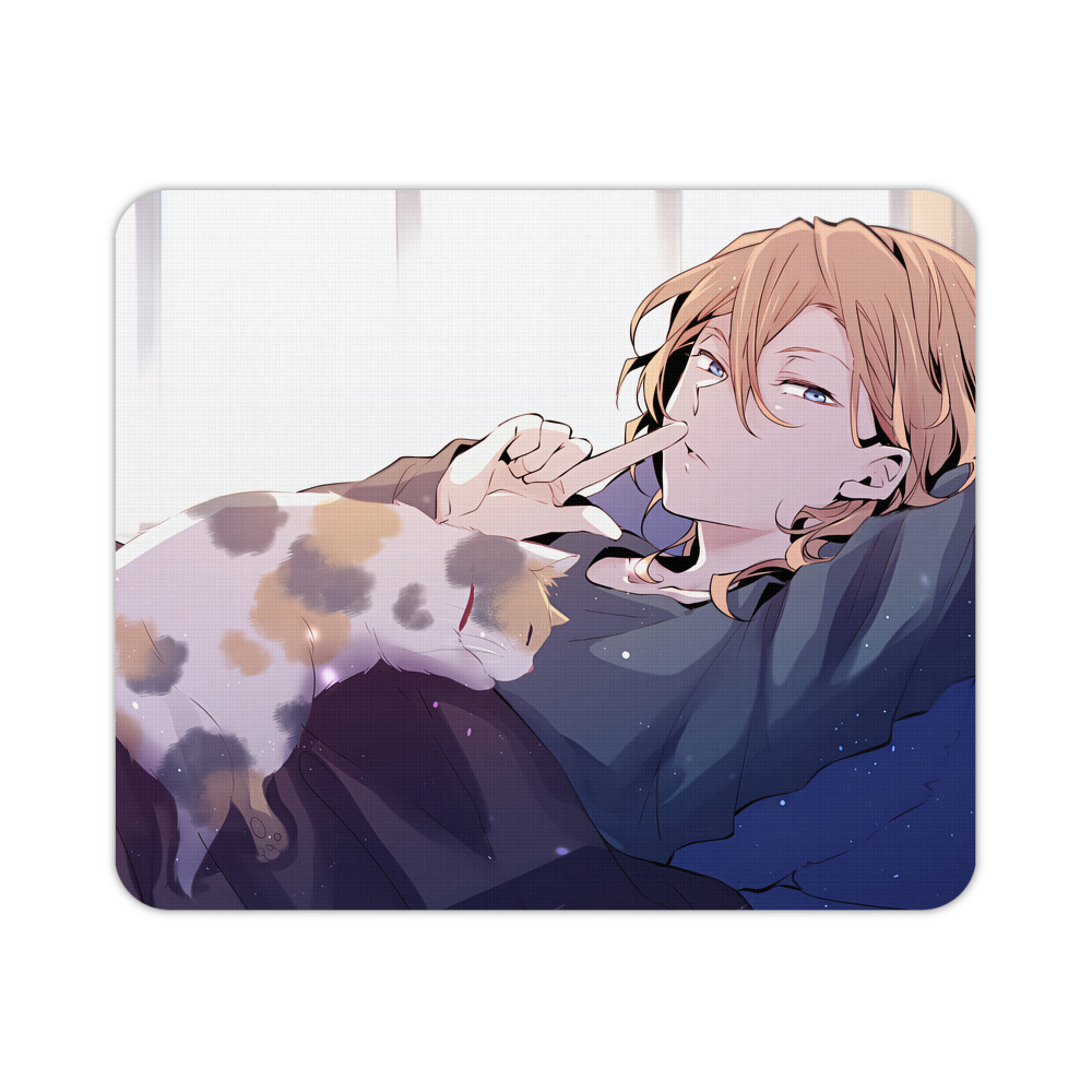 （画像用） 文豪ストレイドッグス Bungo Stray Dogs マウスパッド ステッチ加工 ラバー素材 防水 滑り止め 超薄型 ゲーミング/オフィス対応