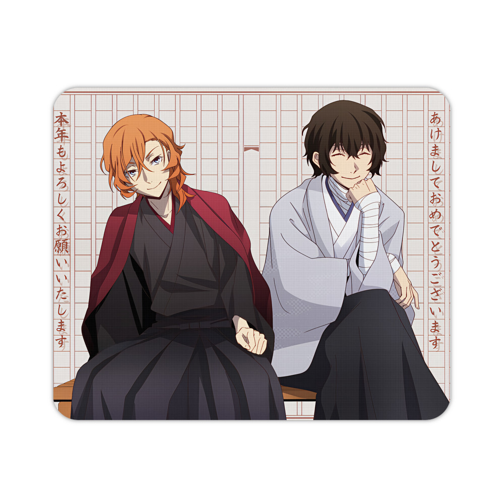 （画像用） 文豪ストレイドッグス Bungo Stray Dogs マウスパッド ステッチ加工 ラバー素材 防水 滑り止め 超薄型 ゲーミング/オフィス対応
