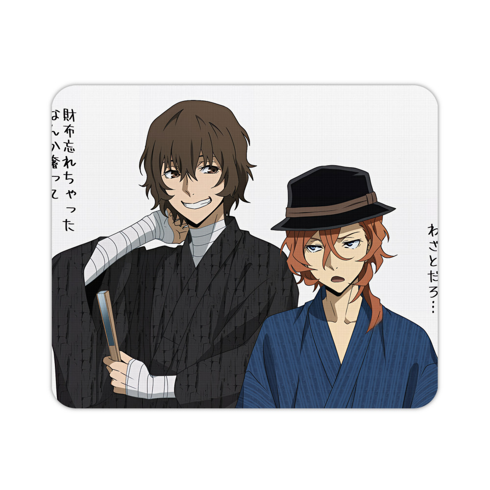 （画像用） 文豪ストレイドッグス Bungo Stray Dogs マウスパッド ステッチ加工 ラバー素材 防水 滑り止め 超薄型 ゲーミング/オフィス対応