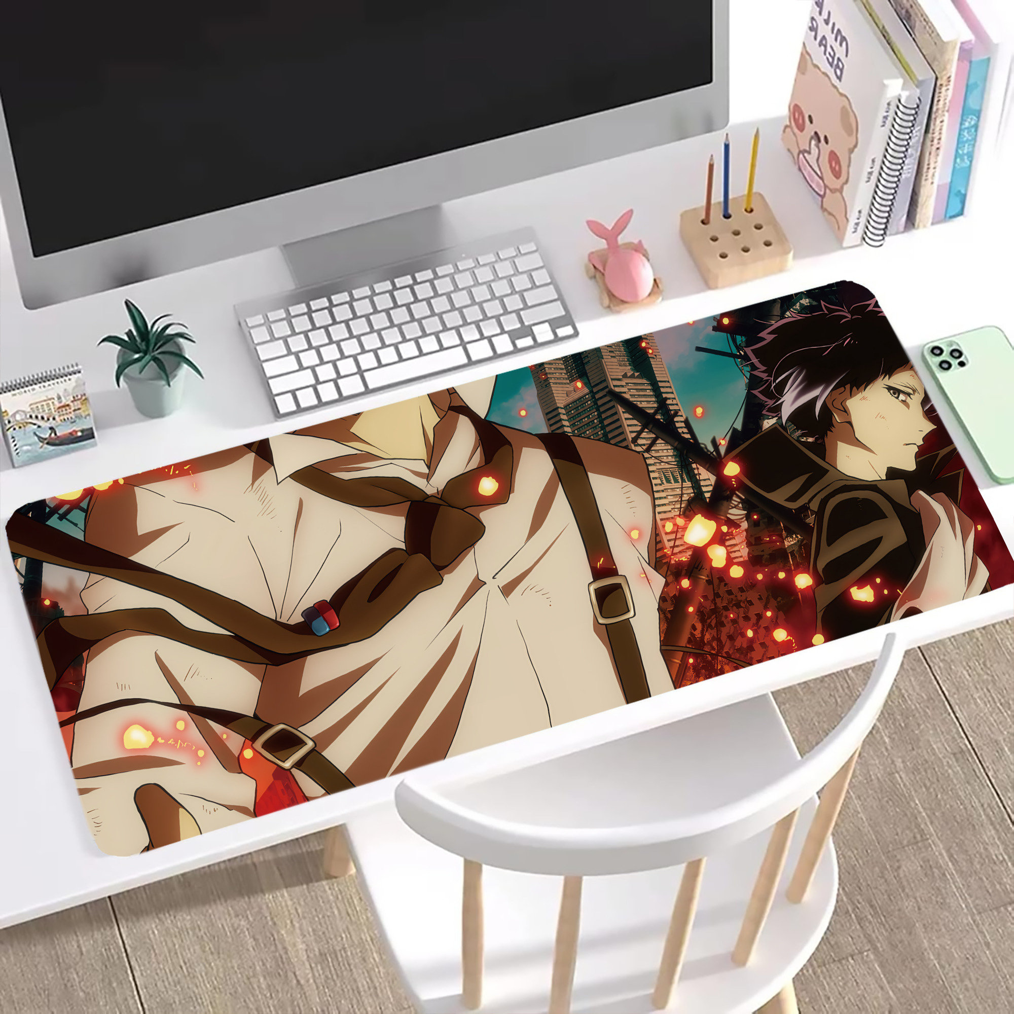 （画像用） 文豪ストレイドッグス Bungo Stray Dogs ステッチ加工 大判デスクマット／滑り止めマウスパッド