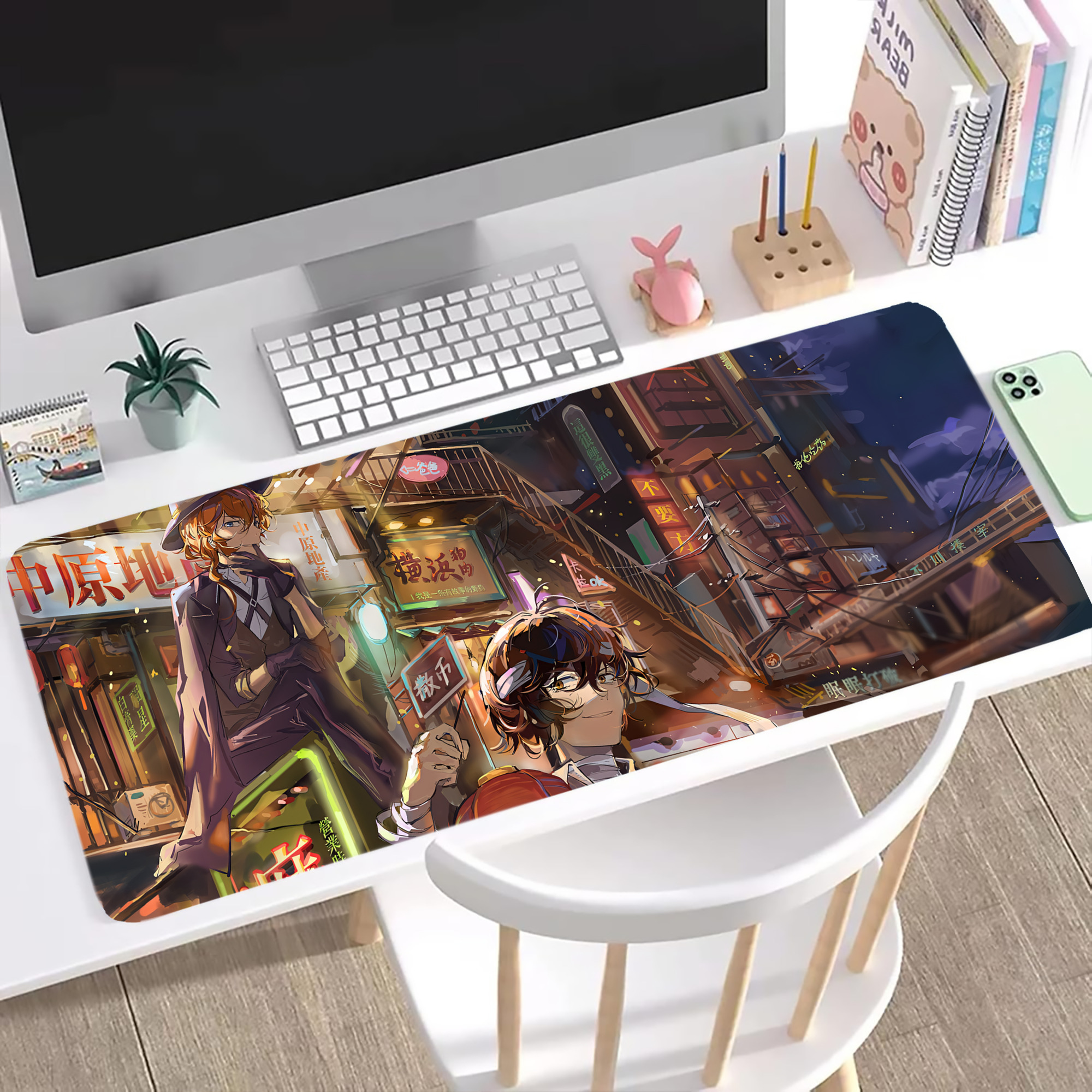 （画像用） 文豪ストレイドッグス Bungo Stray Dogs ステッチ加工 大判デスクマット／滑り止めマウスパッド