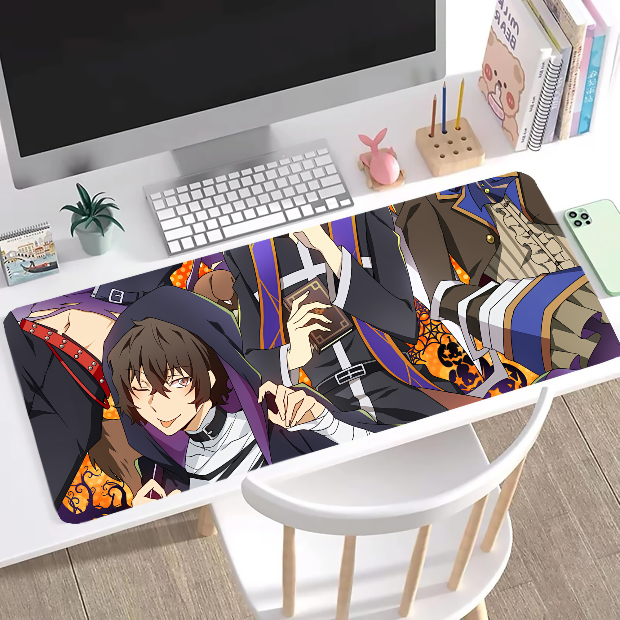 （画像用） 文豪ストレイドッグス Bungo Stray Dogs ステッチ加工 大判デスクマット／滑り止めマウスパッド