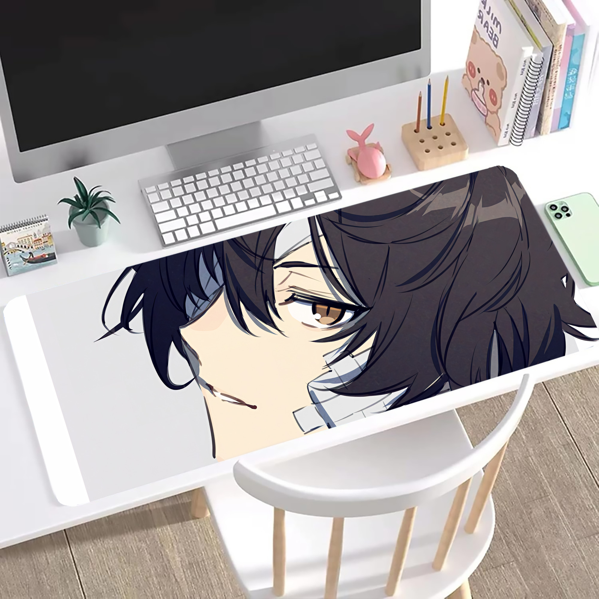 （画像用） 文豪ストレイドッグス Bungo Stray Dogs ステッチ加工 大判デスクマット／滑り止めマウスパッド