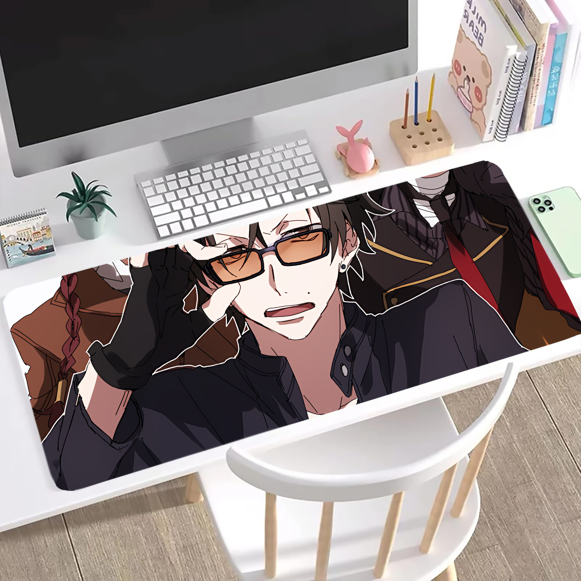 （画像用） 文豪ストレイドッグス Bungo Stray Dogs ステッチ加工 大判デスクマット／滑り止めマウスパッド