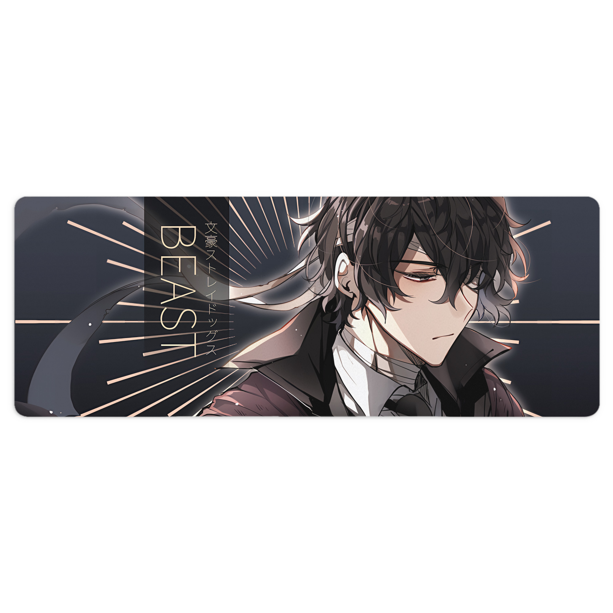 （画像用） 文豪ストレイドッグス Bungo Stray Dogs ステッチ加工 大判デスクマット／滑り止めマウスパッド