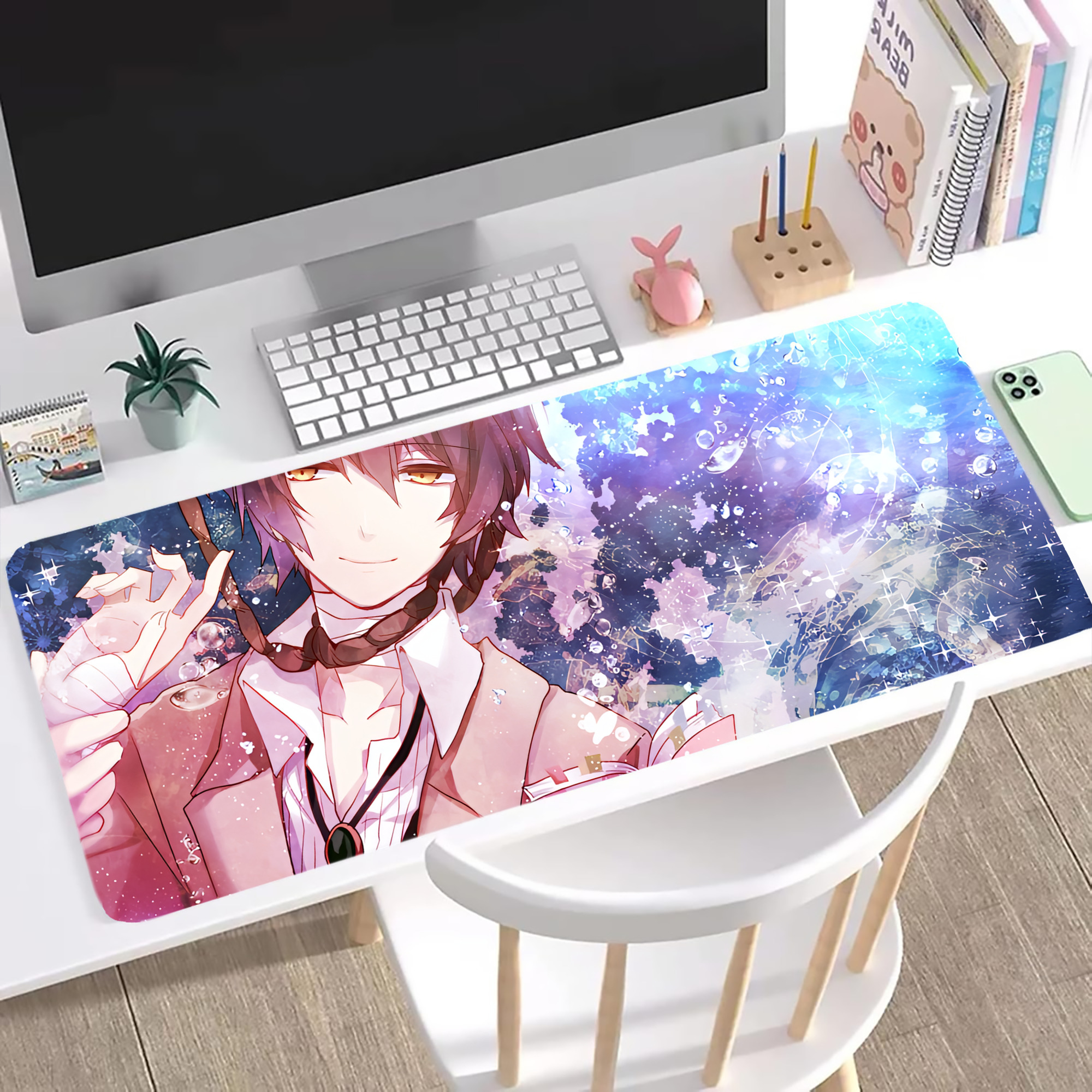 （画像用） 文豪ストレイドッグス Bungo Stray Dogs ステッチ加工 大判デスクマット／滑り止めマウスパッド