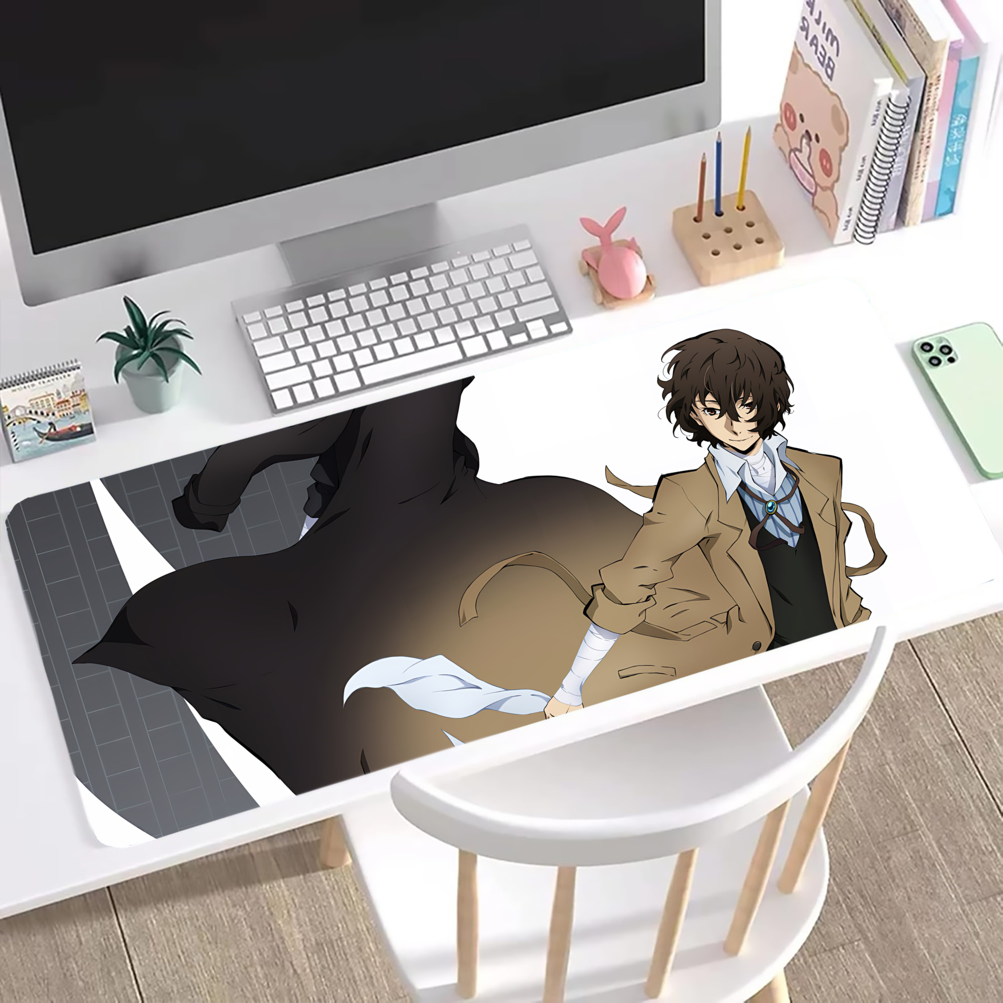 （画像用） 文豪ストレイドッグス Bungo Stray Dogs ステッチ加工 大判デスクマット／滑り止めマウスパッド