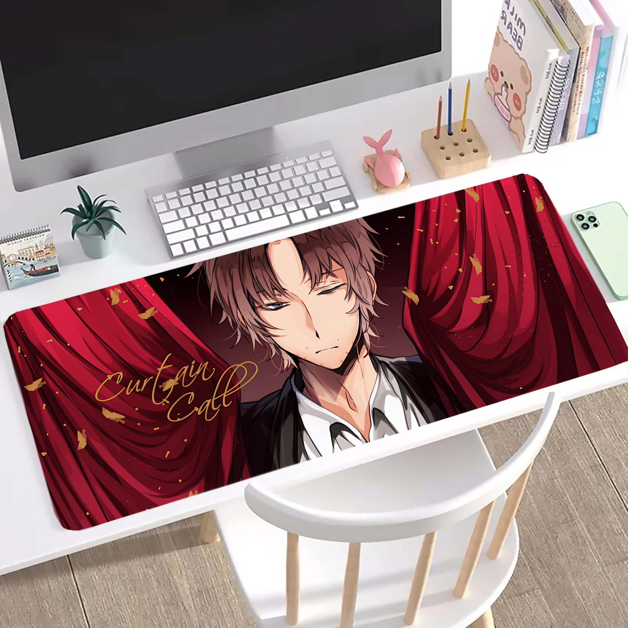 （画像用） 文豪ストレイドッグス Bungo Stray Dogs ステッチ加工 大判デスクマット／滑り止めマウスパッド