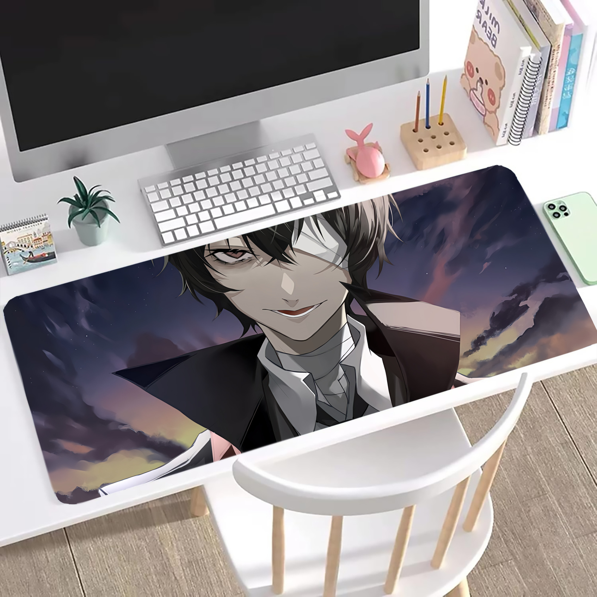 （画像用） 文豪ストレイドッグス Bungo Stray Dogs ステッチ加工 大判デスクマット／滑り止めマウスパッド