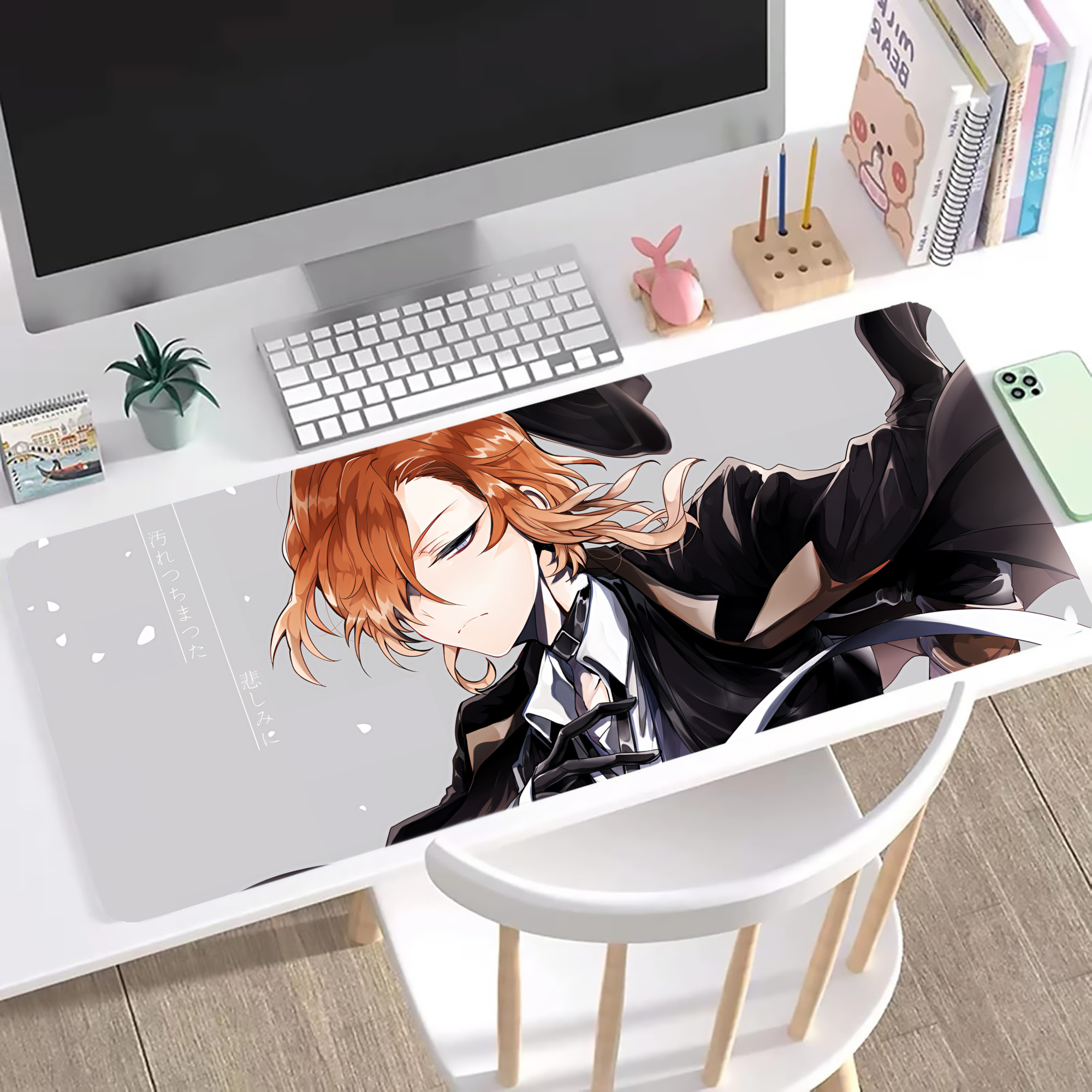 （画像用） 文豪ストレイドッグス Bungo Stray Dogs ステッチ加工 大判デスクマット／滑り止めマウスパッド